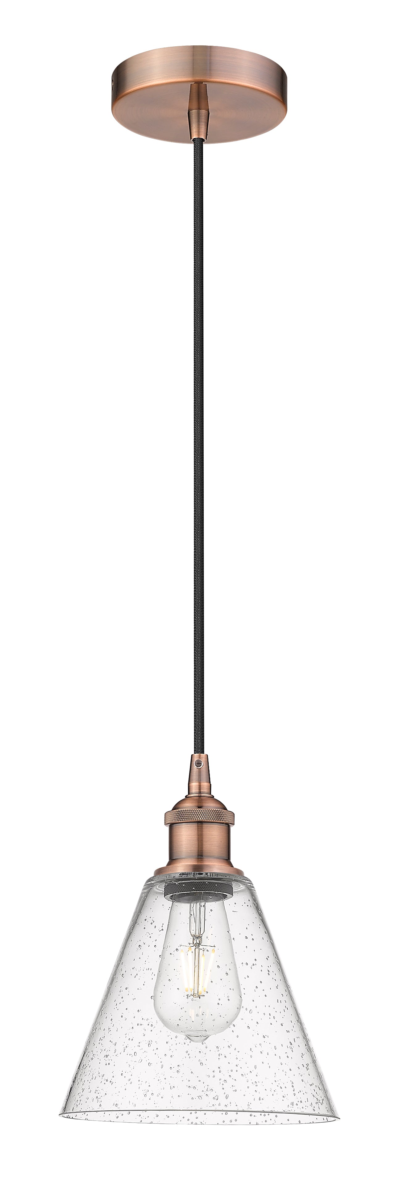 Edison Mini Pendant Antique Brass Glass