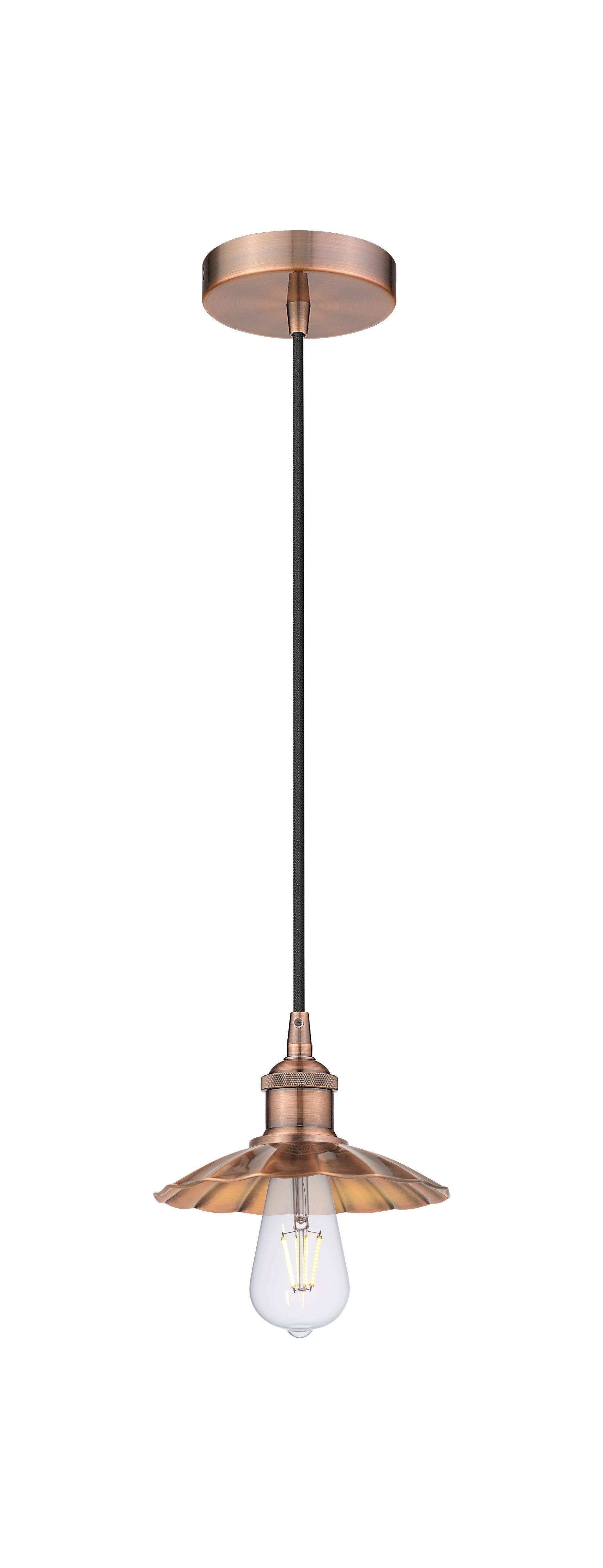 Edison Mini Pendant Antique Copper Finish