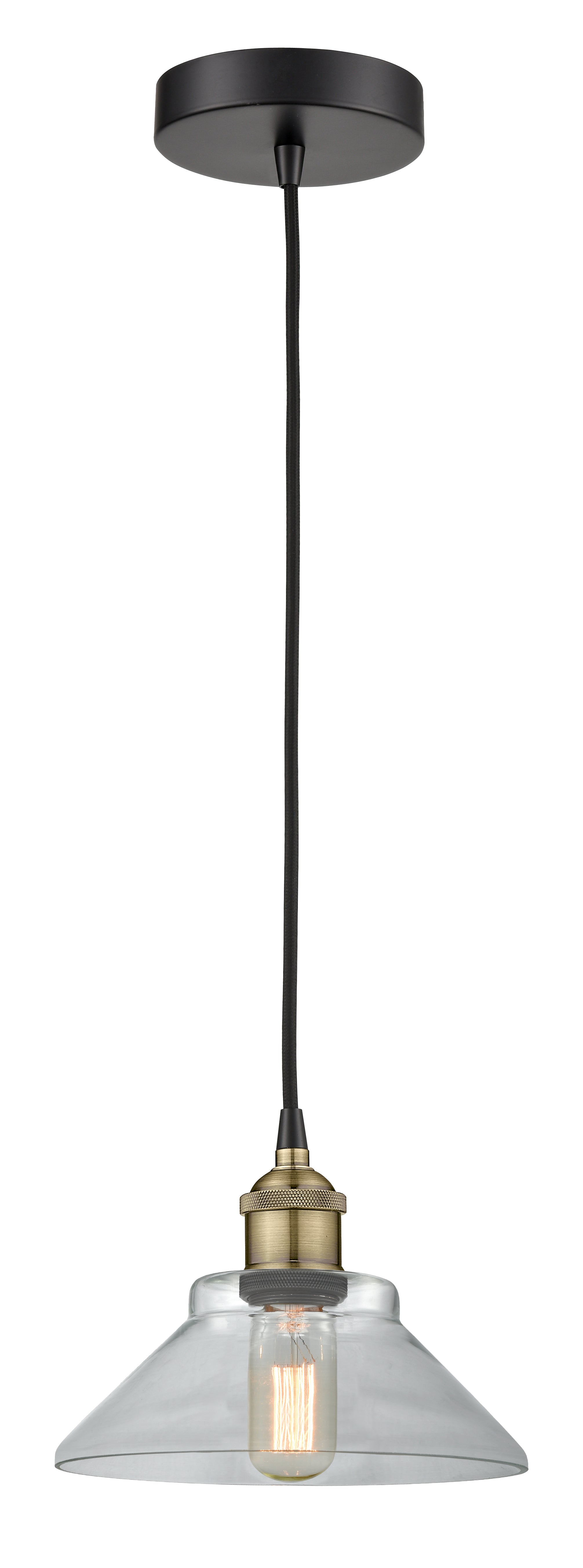 Edison Mini Pendant Antique Brass Finish