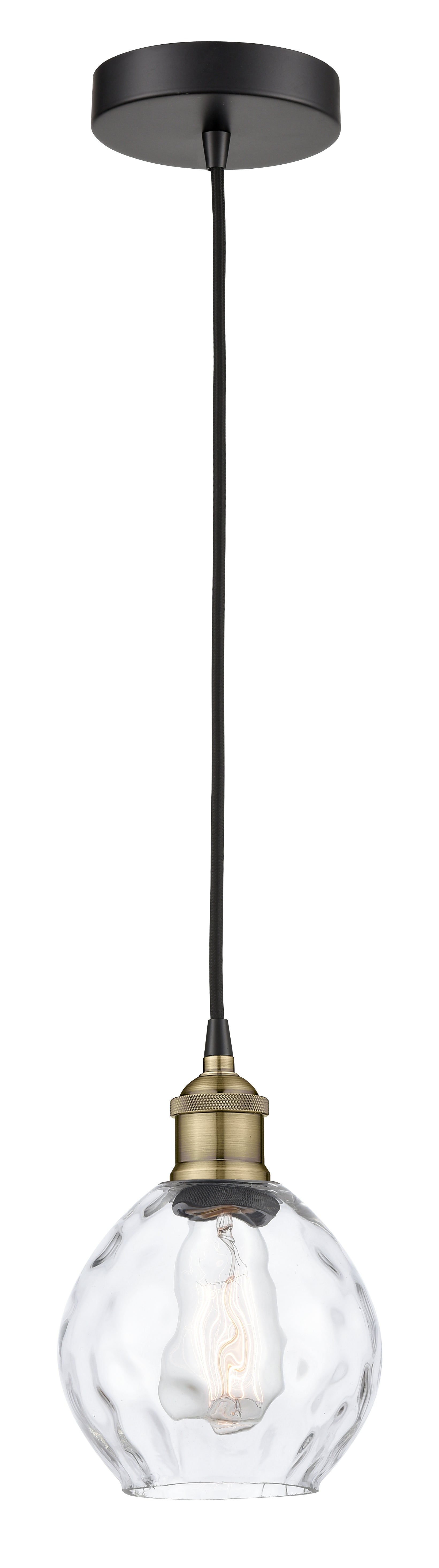 Edison Mini Pendant Antique Brass 6 Inch