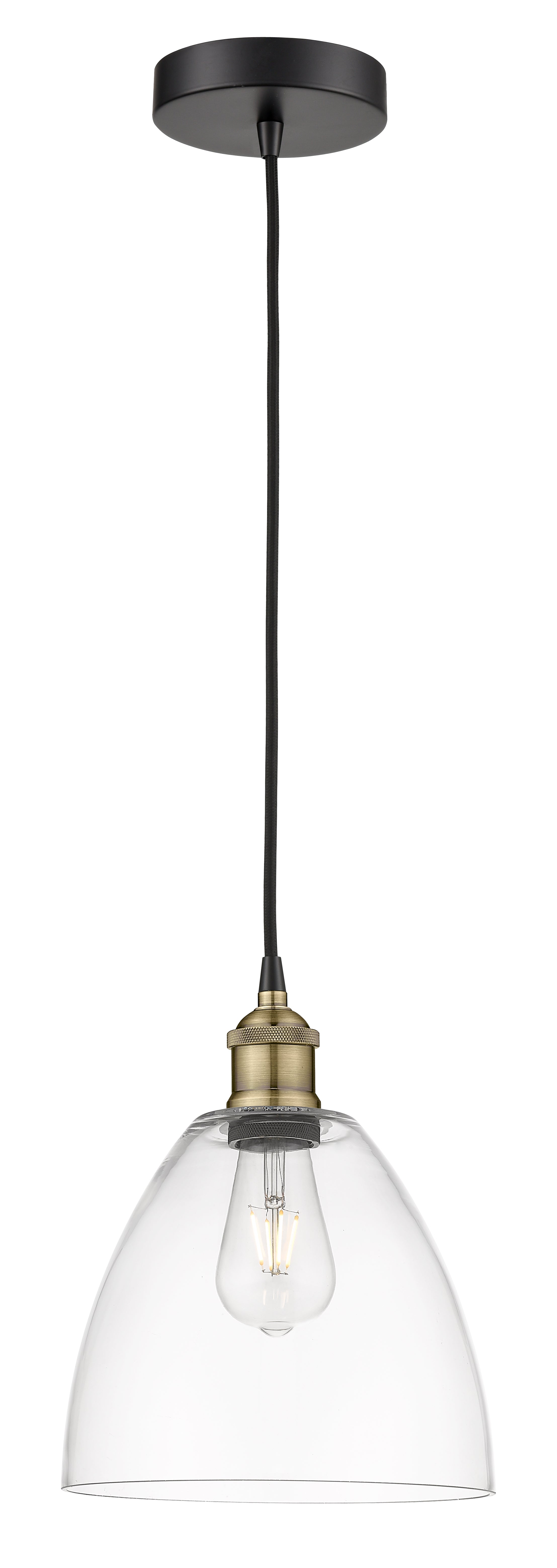 Edison Mini Pendant Antique Brass Finish