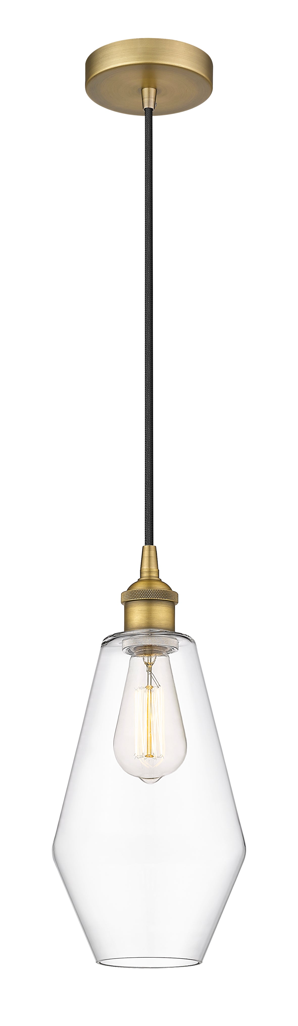 Edison Mini Pendant Antique Brass 7 Inch