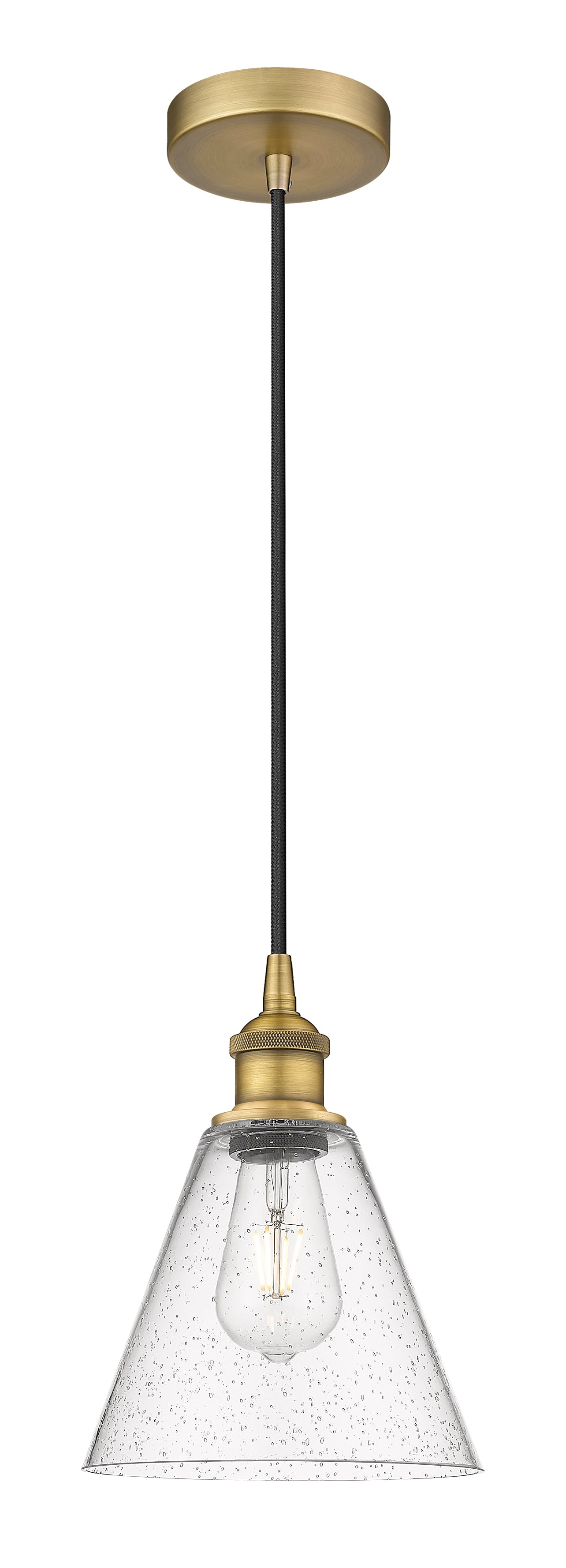 Edison Mini Pendant 8 Inch Antique Brass