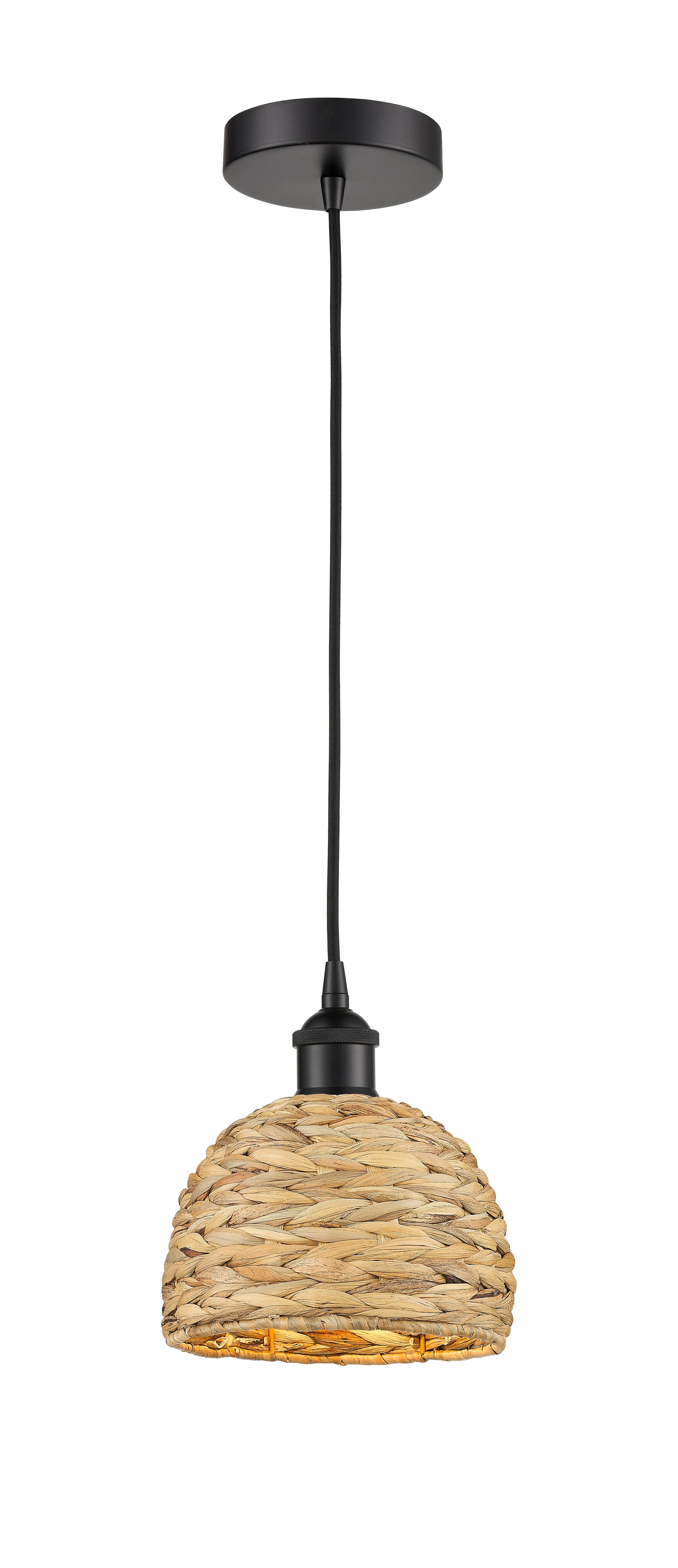 Edison Mini Pendant Antique Brass Woven