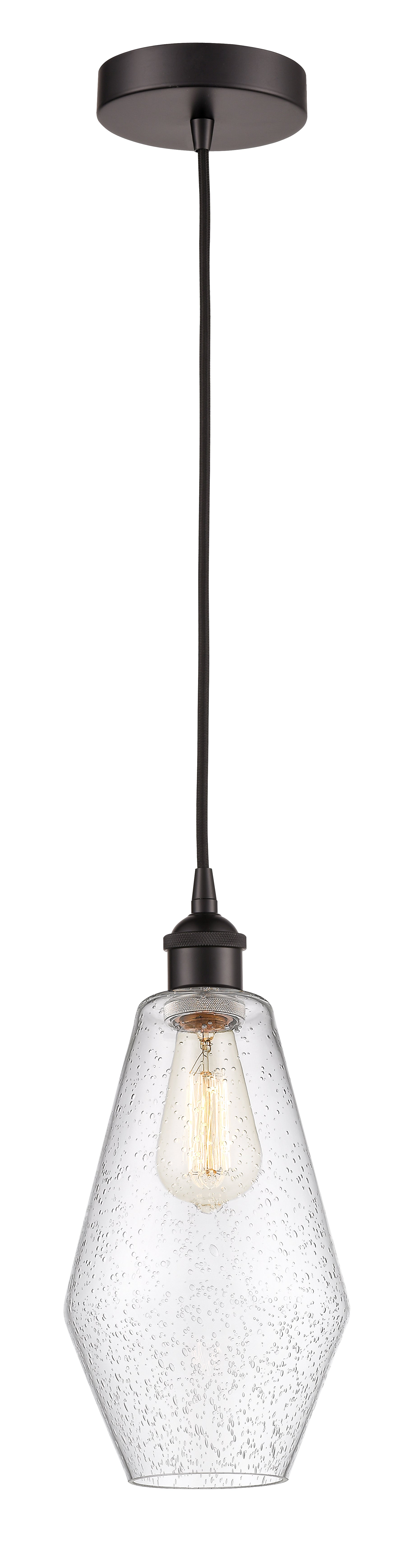 Edison Mini Pendant Antique Brass 7 Inch