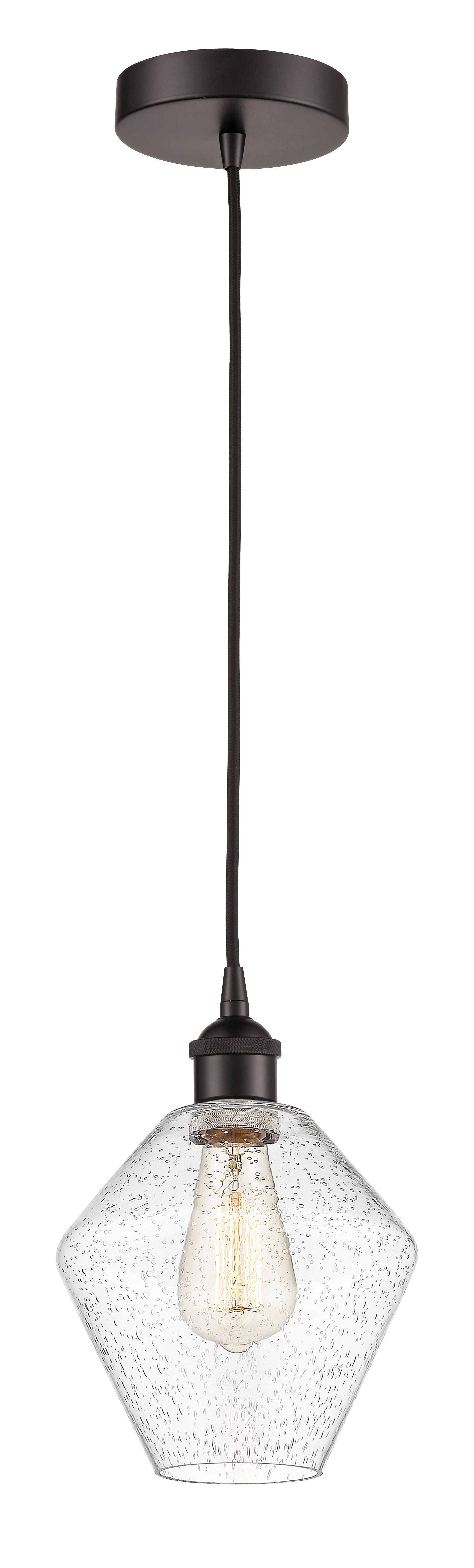 Edison Mini Pendant Cast Glass Brass