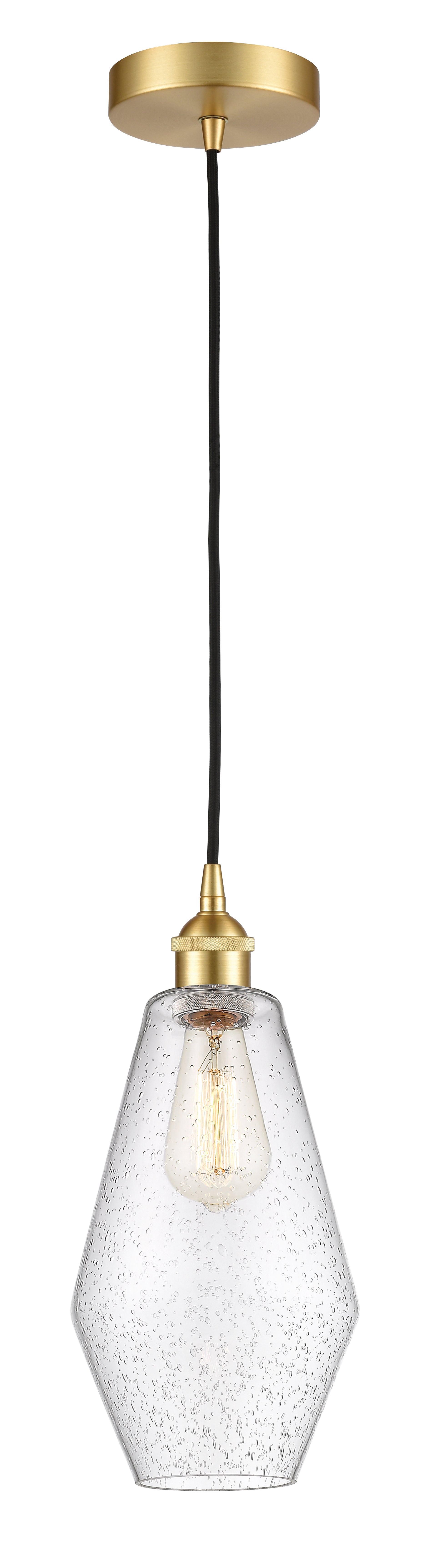 Edison Mini Pendant Antique Brass 7 Inch