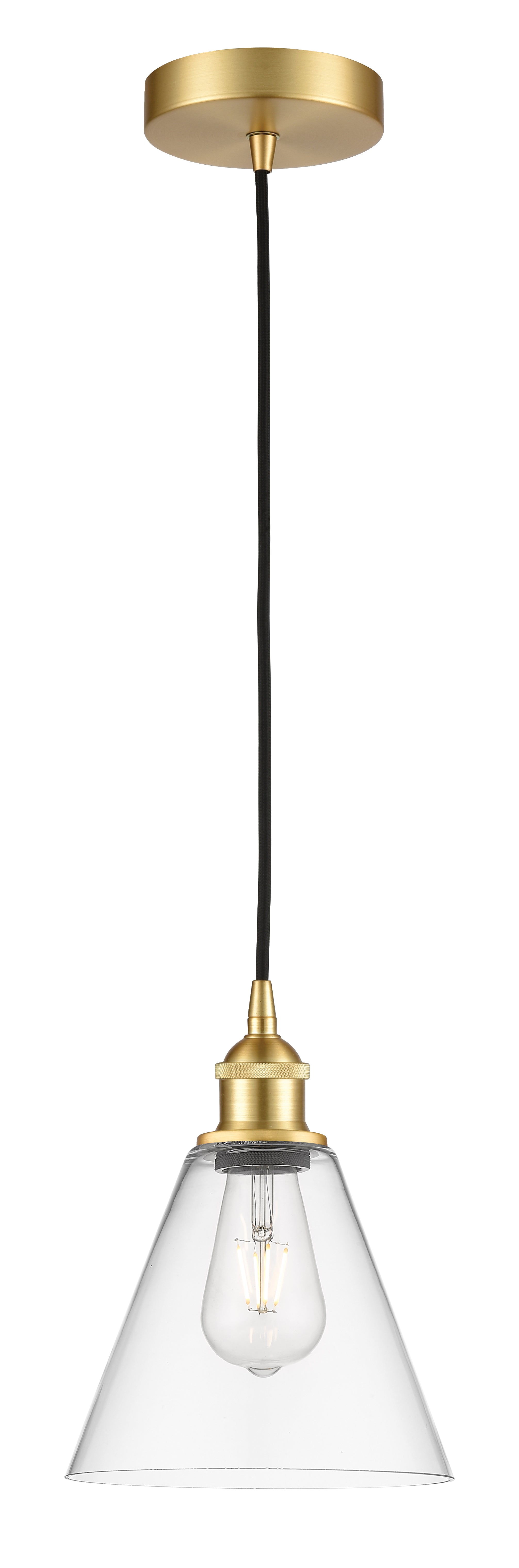 Edison Mini Pendant 8 Inch Antique Brass