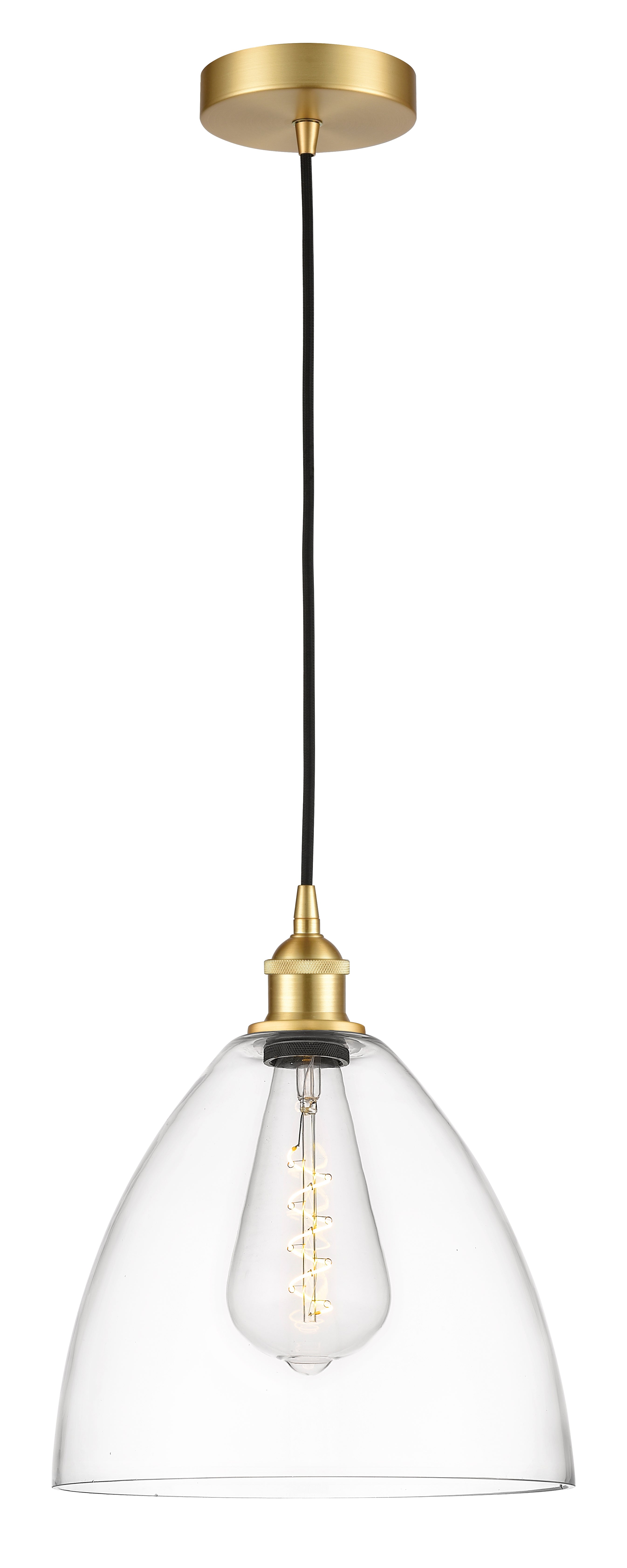 Edison Mini Pendant Cast Brass 12 Inch