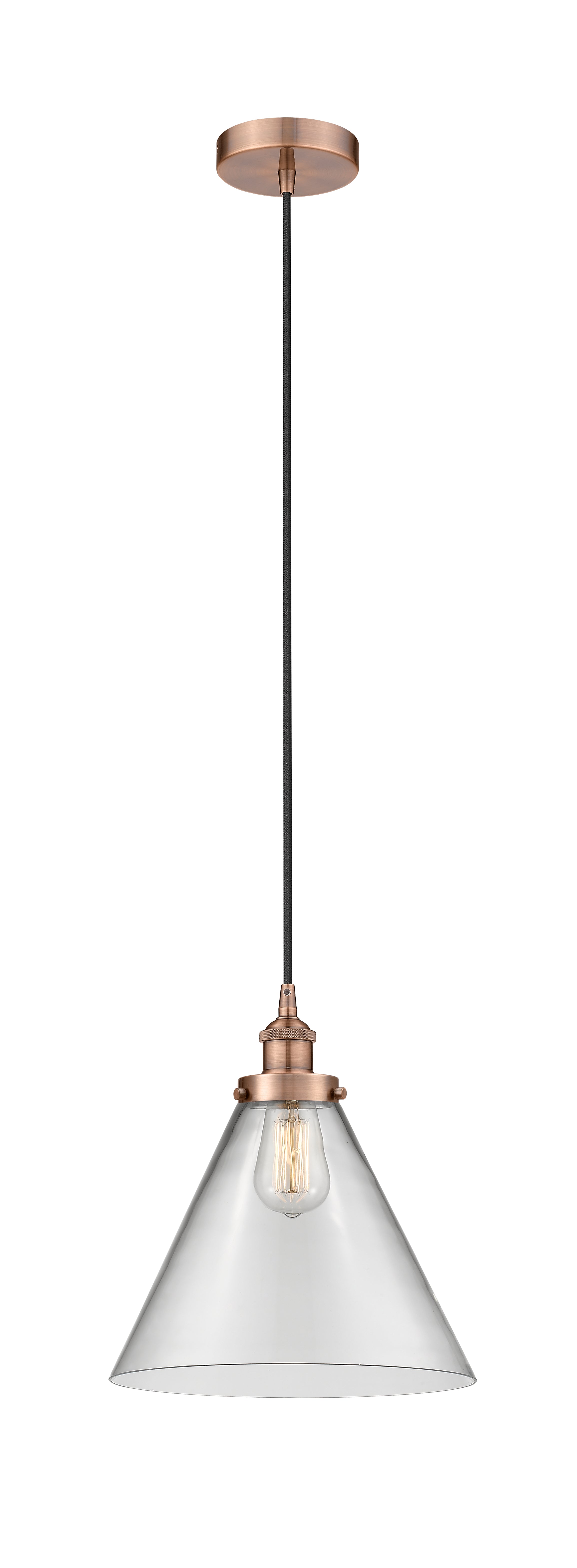 Edison Mini Pendant Cast Antique Brass