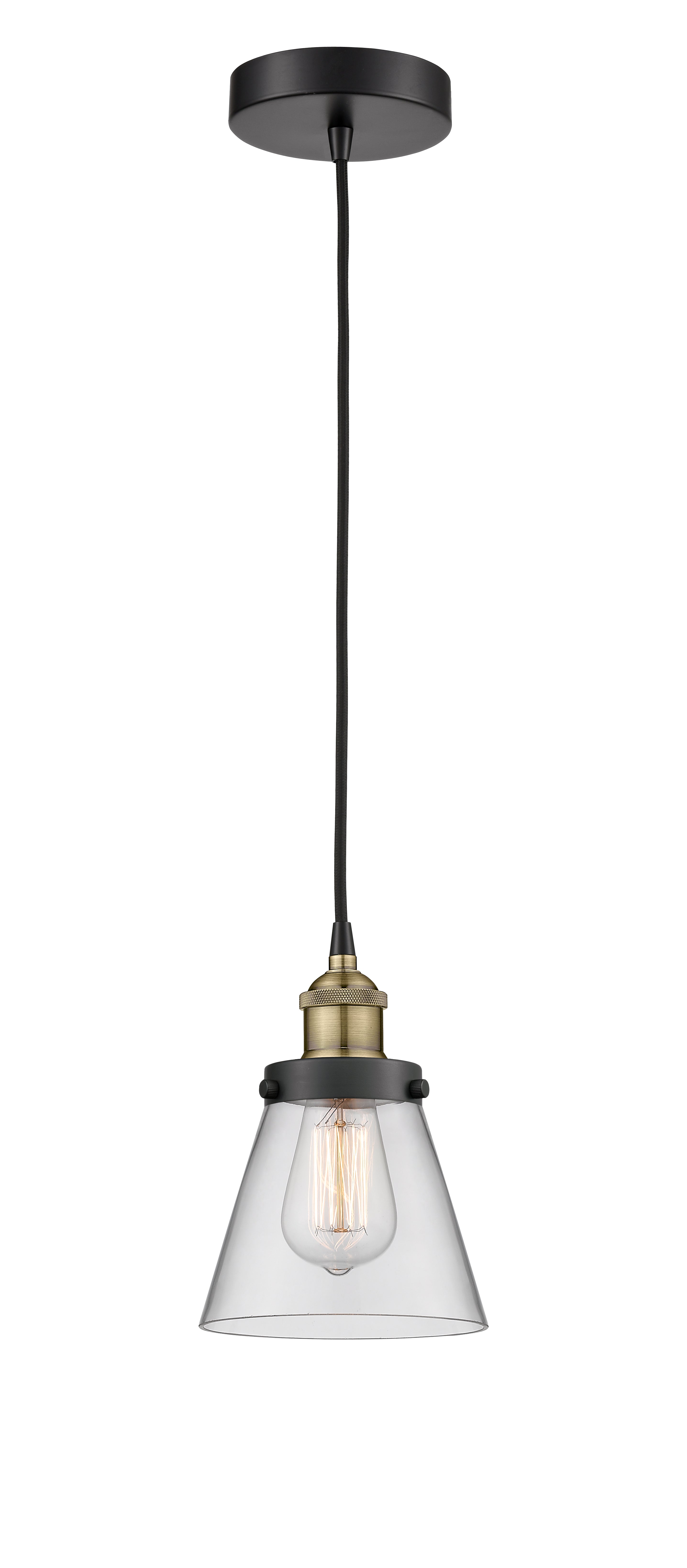 Edison Mini Pendant Antique Brass Finish