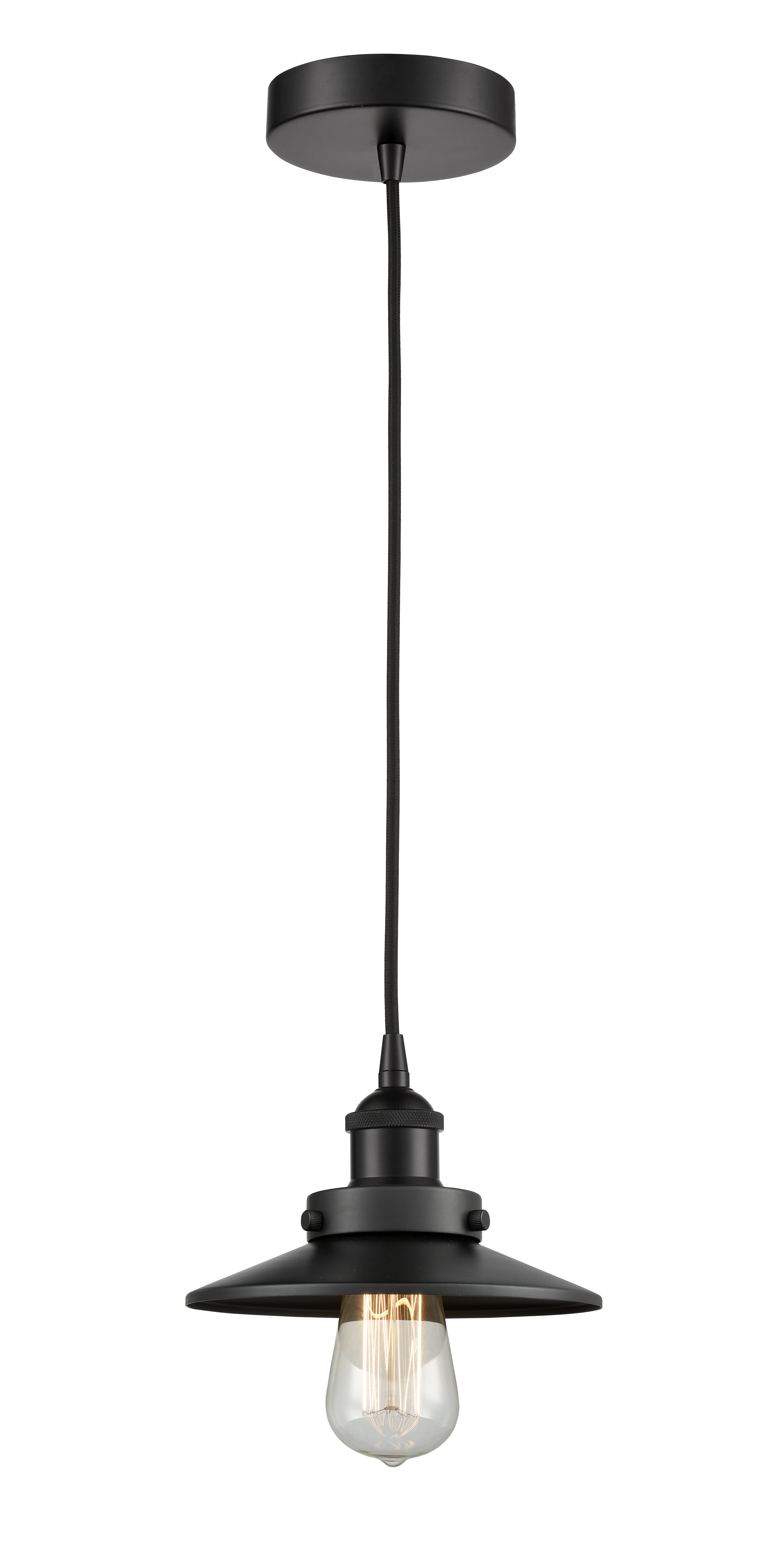 Edison Mini Pendant Matte Black Finish
