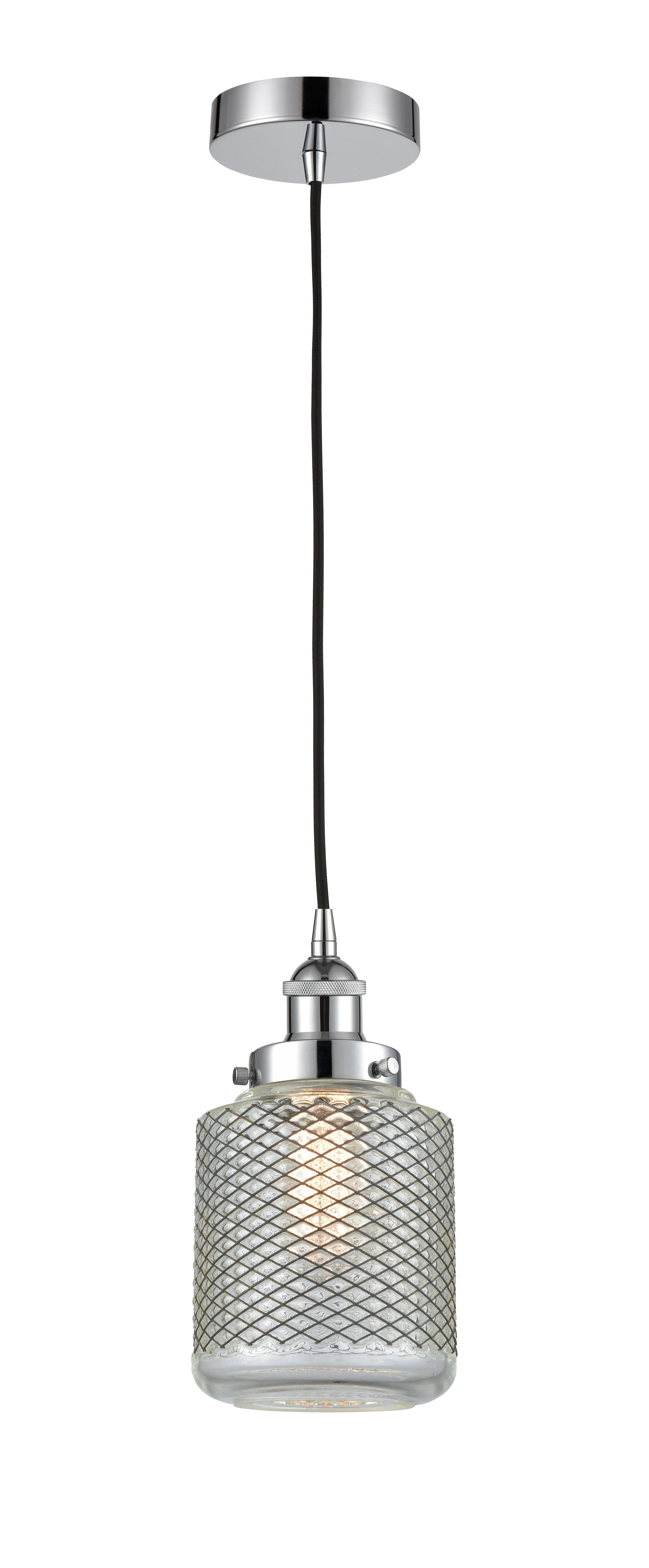 Edison Mini Pendant Antique Brass Cast Glass