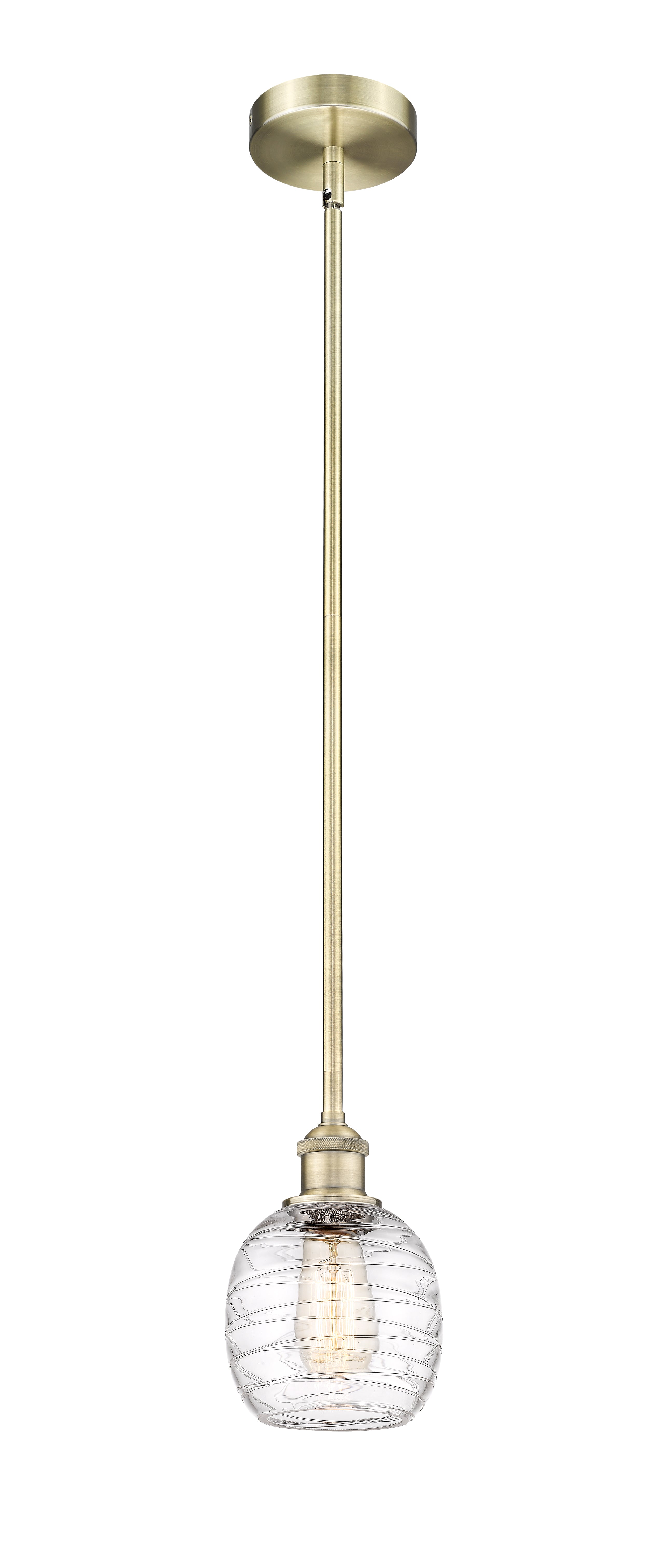 Edison Mini Pendant Antique Brass Finish