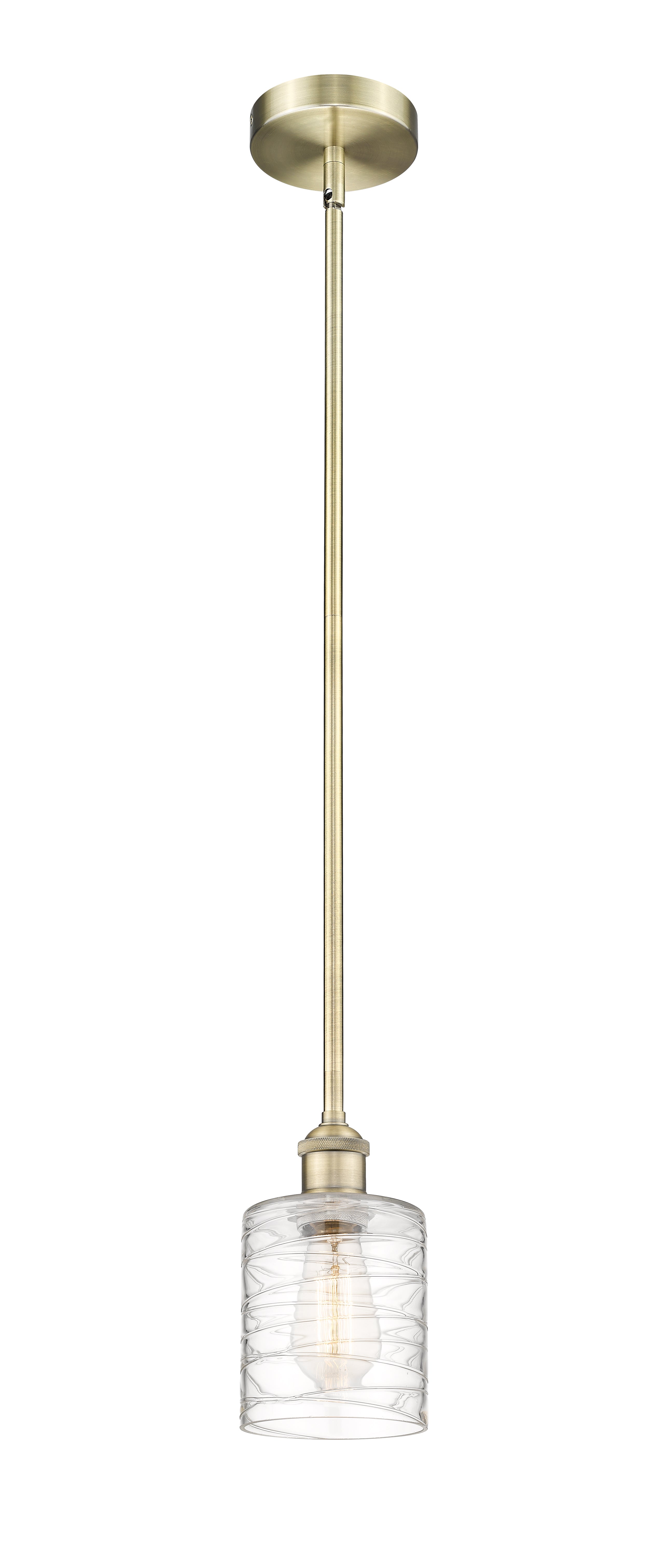Edison Mini Pendant Antique Brass Finish