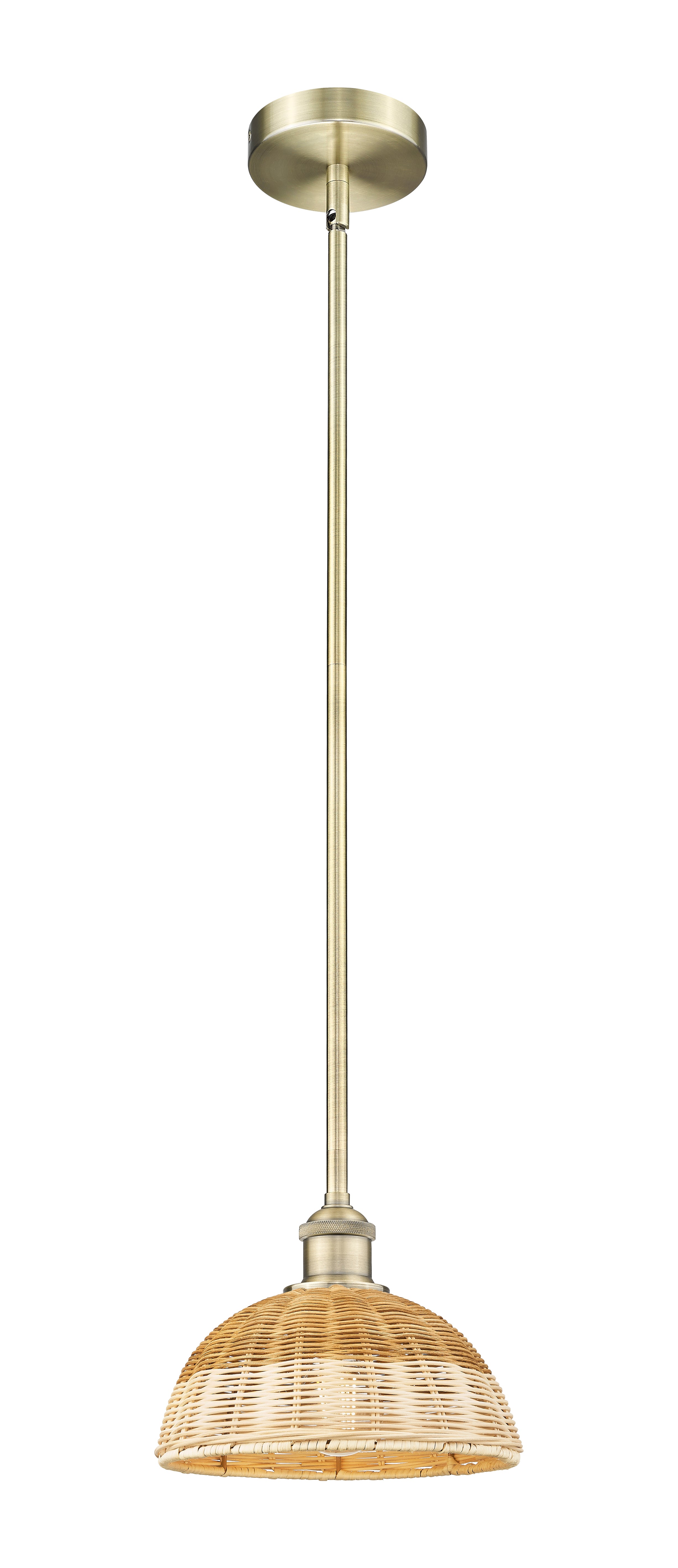 Edison Mini Pendant Antique Brass 9 Inch