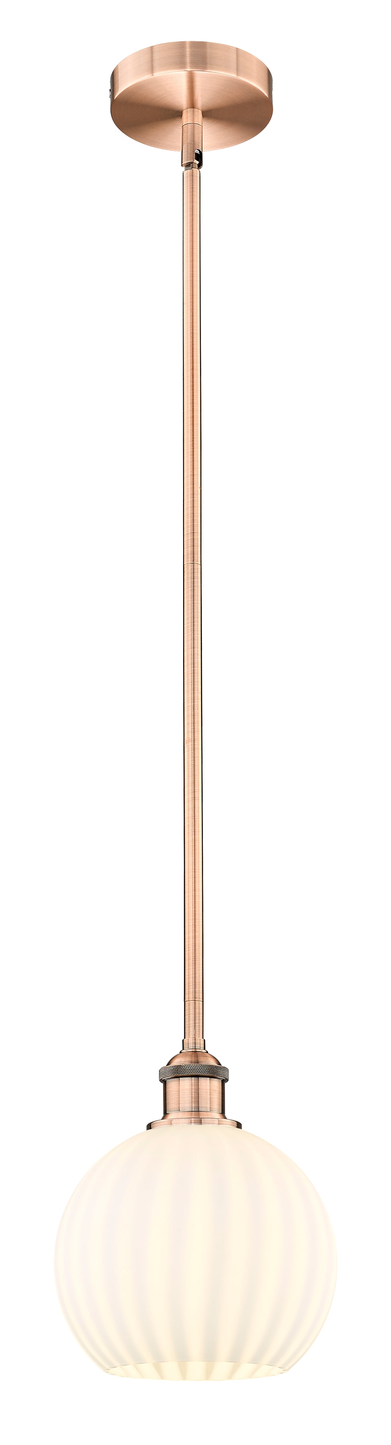 Edison Mini Pendant Antique Brass 8 Inch
