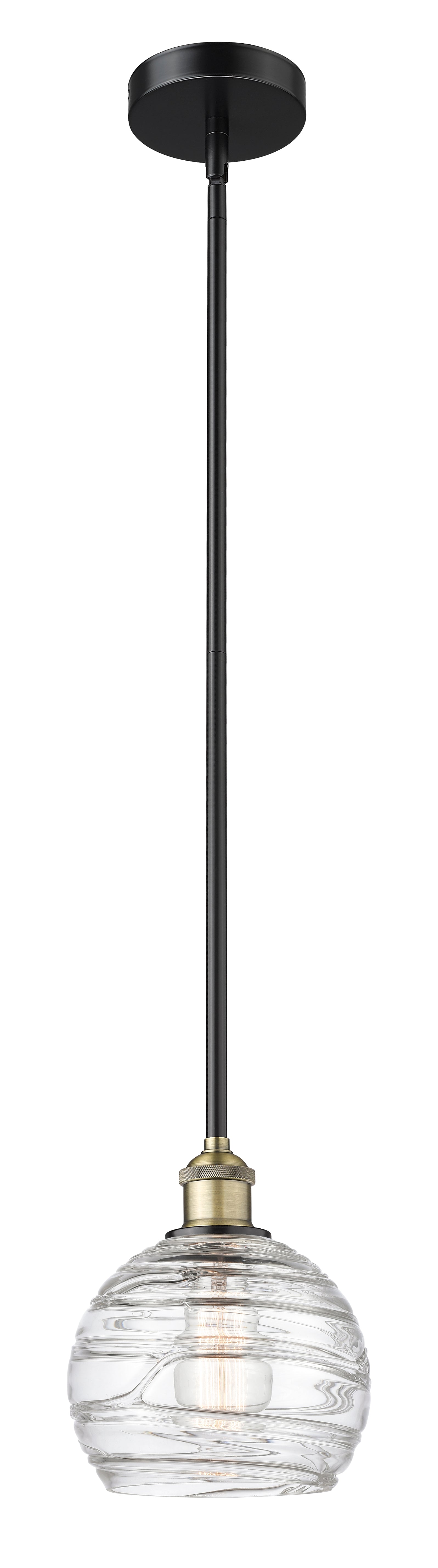 Edison Mini Pendant Antique Brass 8 Inch
