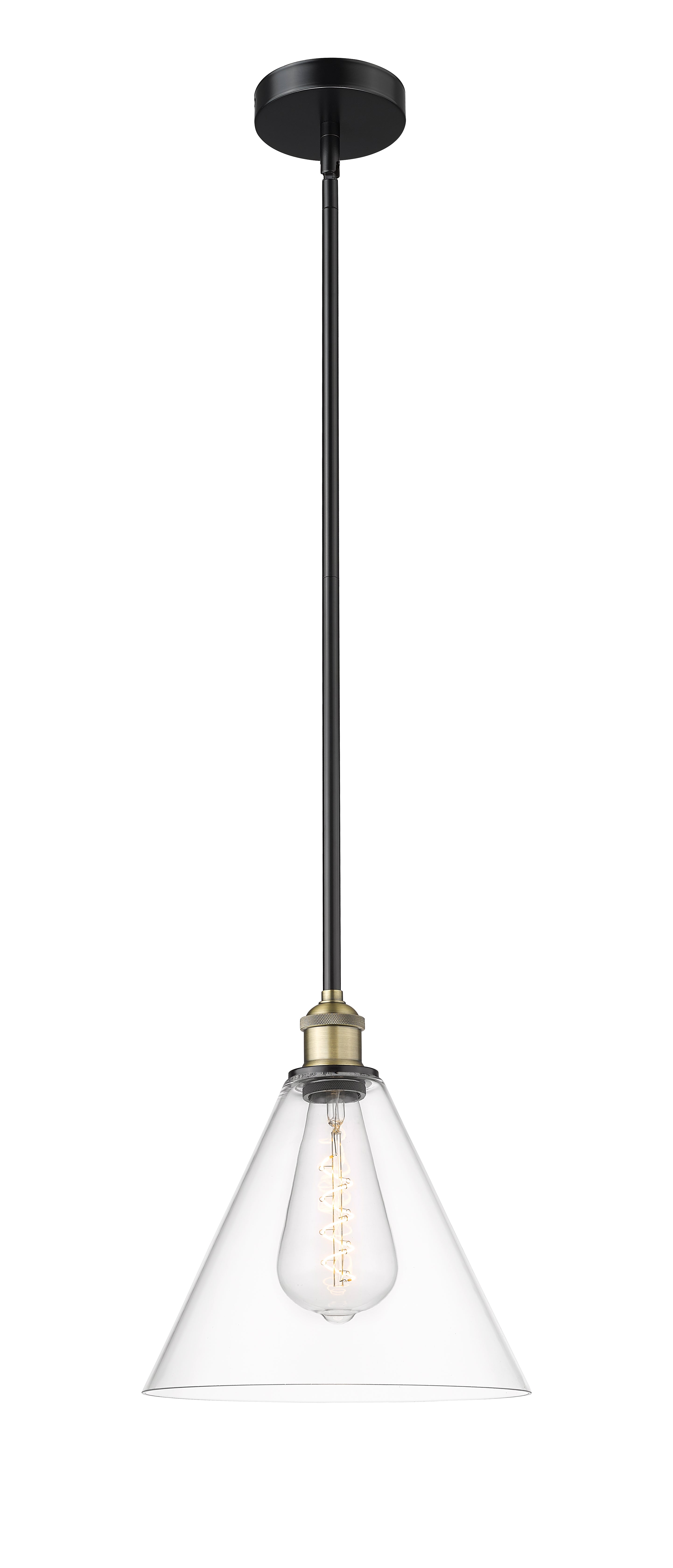 Edison Mini Pendant Antique Brass Glass