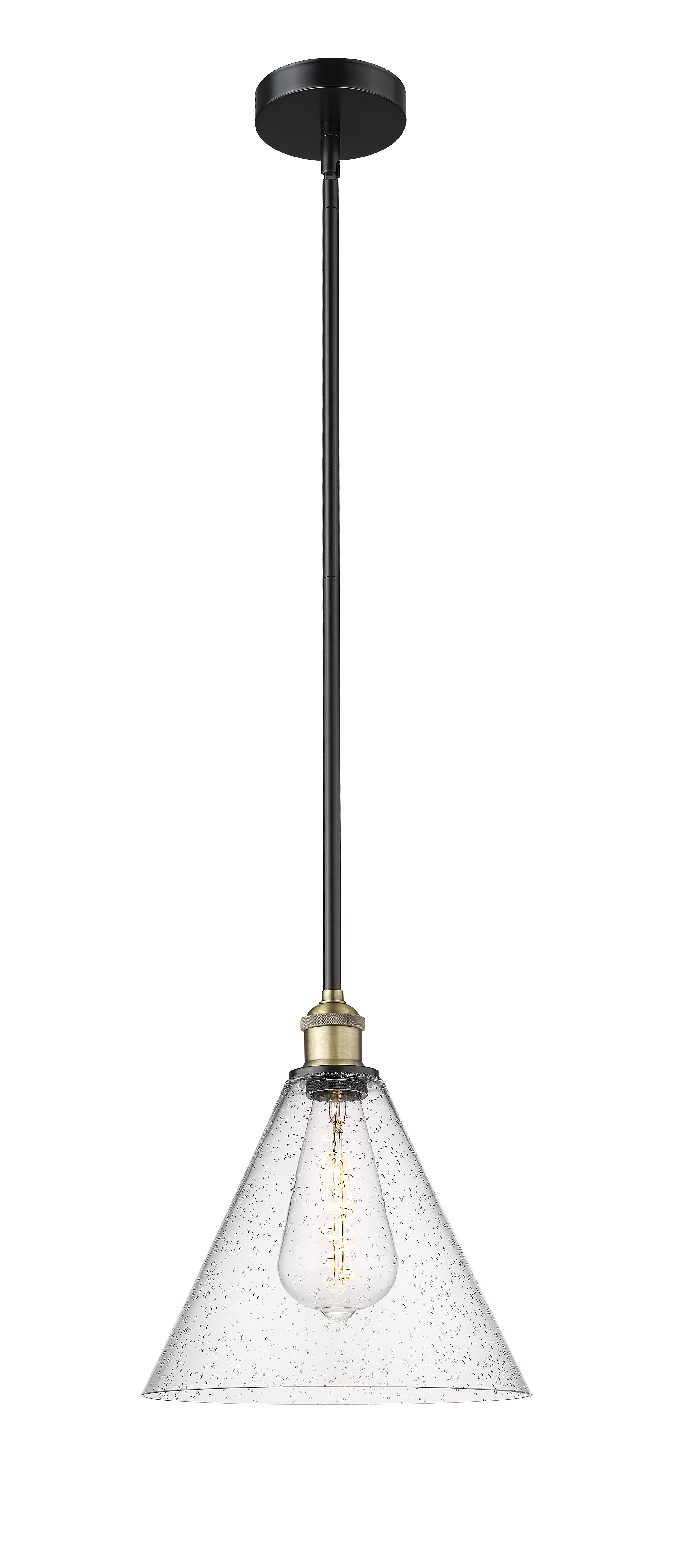 Edison Mini Pendant Antique Brass Glass