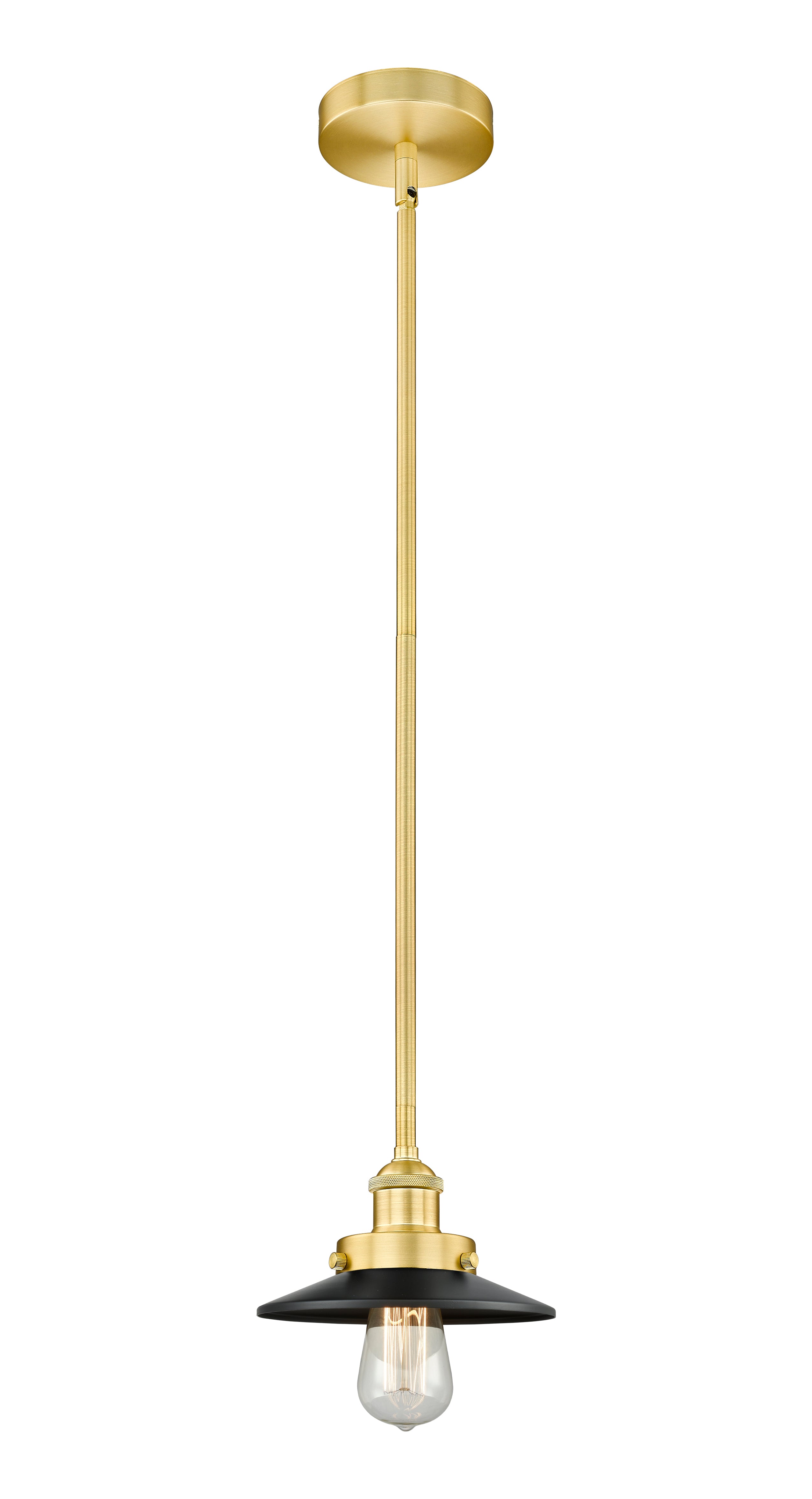 Edison Mini Pendant Matte Black 8 Inch