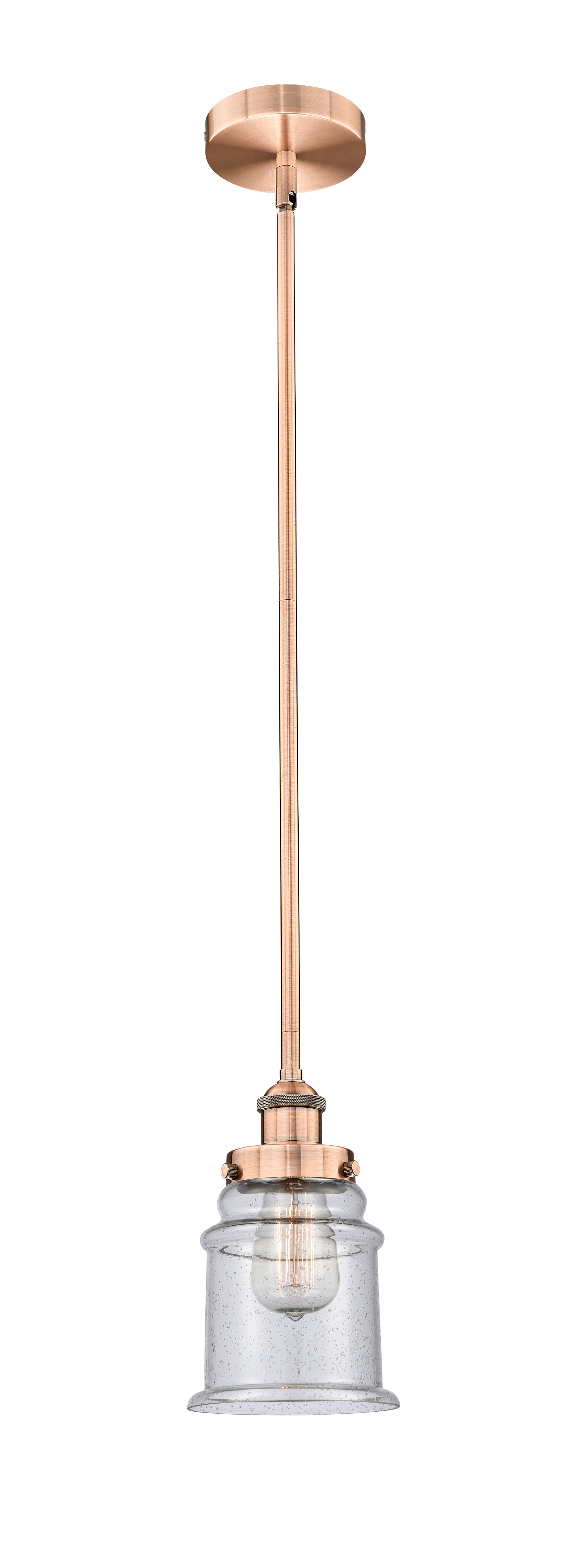 Edison Mini Pendant Antique Brass 6 Inch
