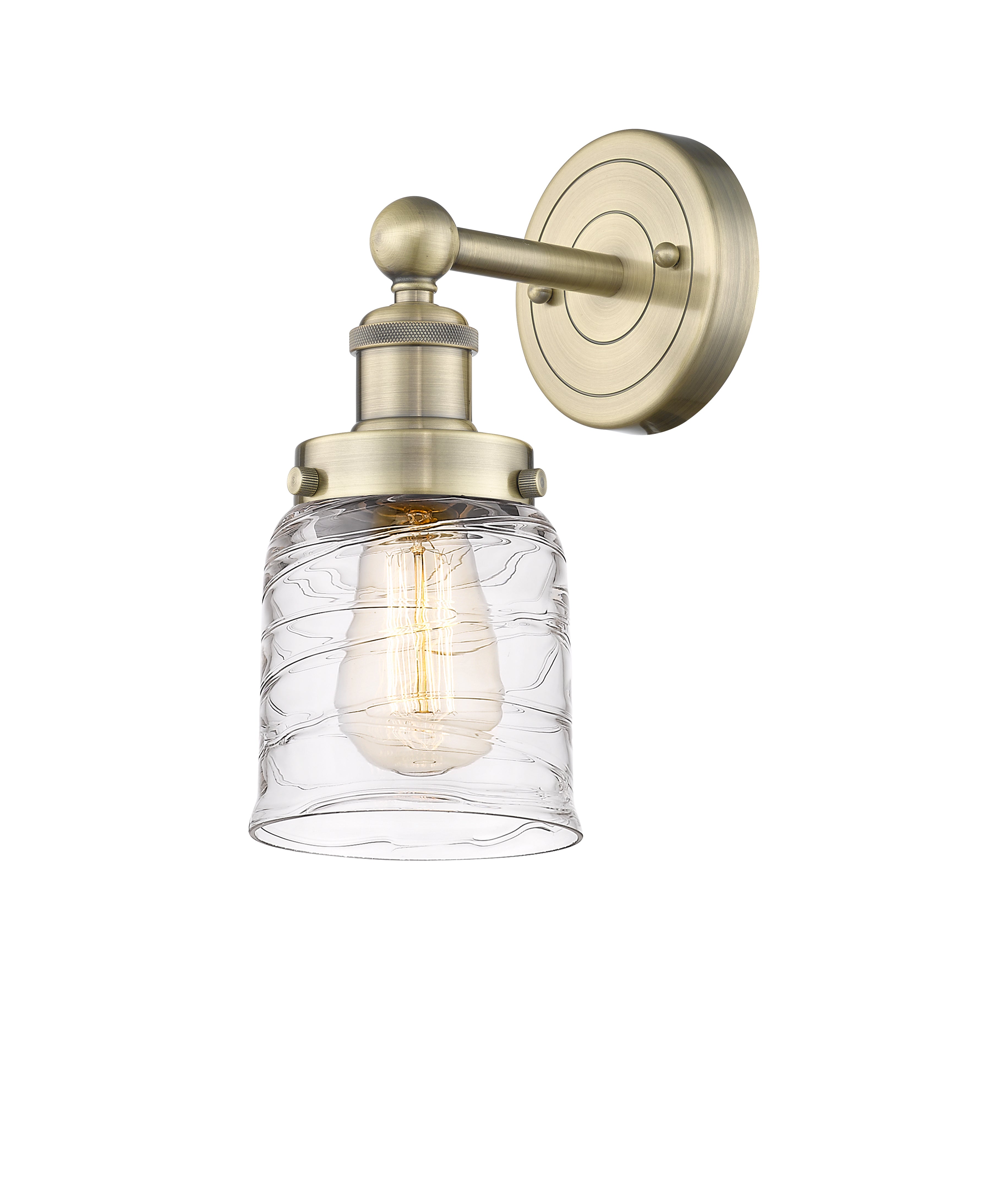 Edison Sconce Cast Brass Glass Shade