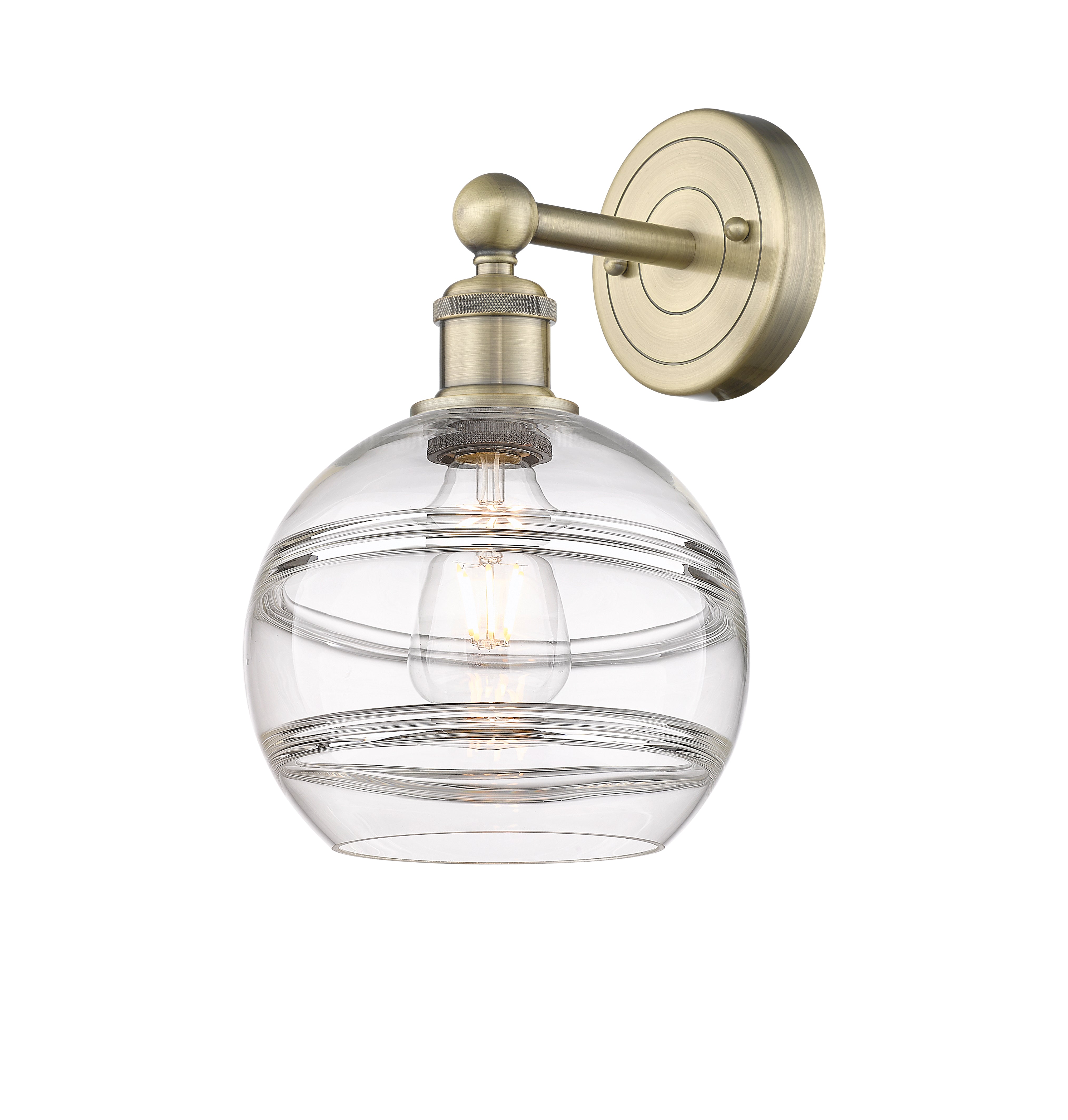 Edison Sconce Brass Glass Steel