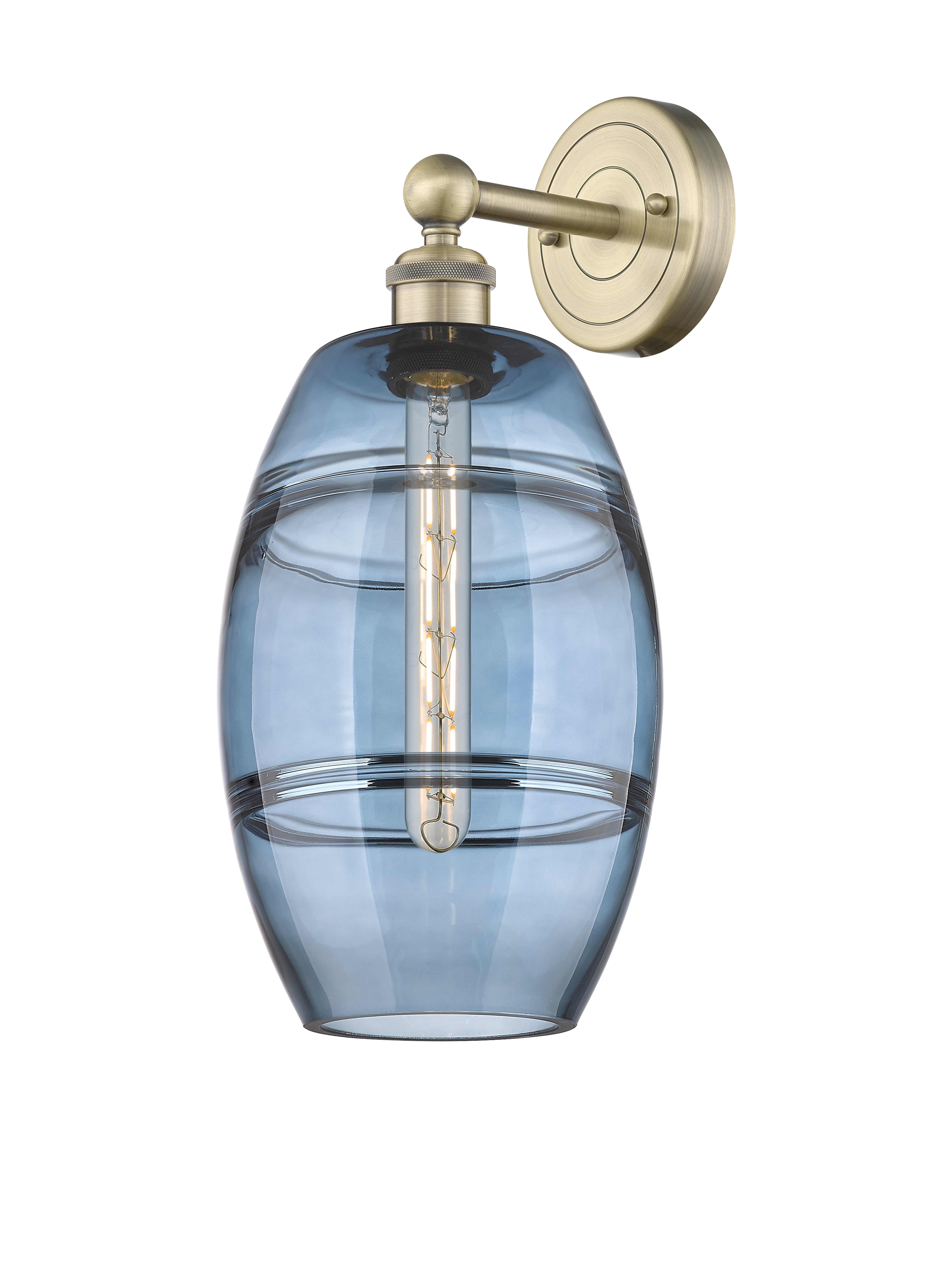 Edison Sconce Cast Brass Modern Glass