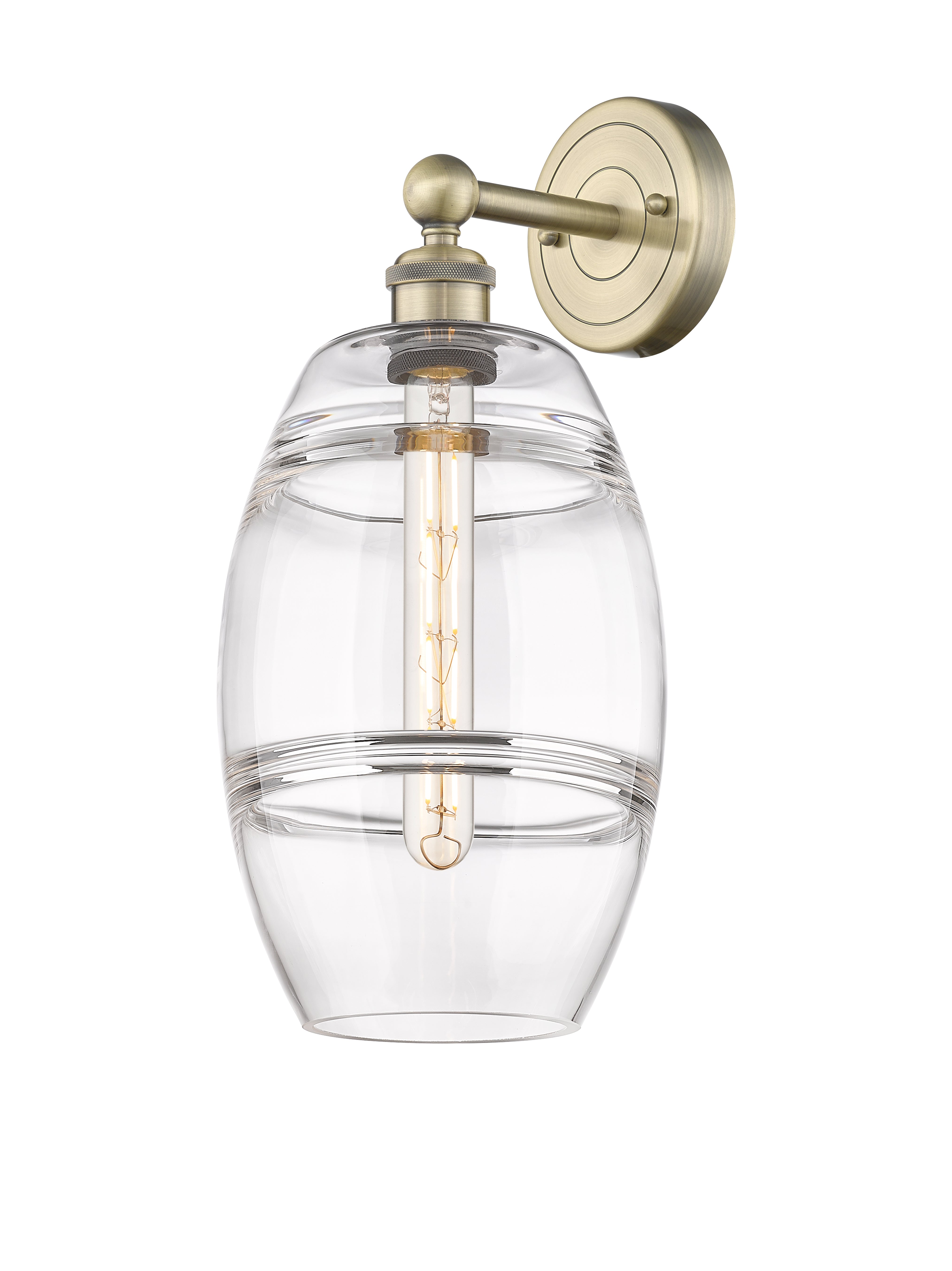 Edison Sconce Cast Brass Modern Glass