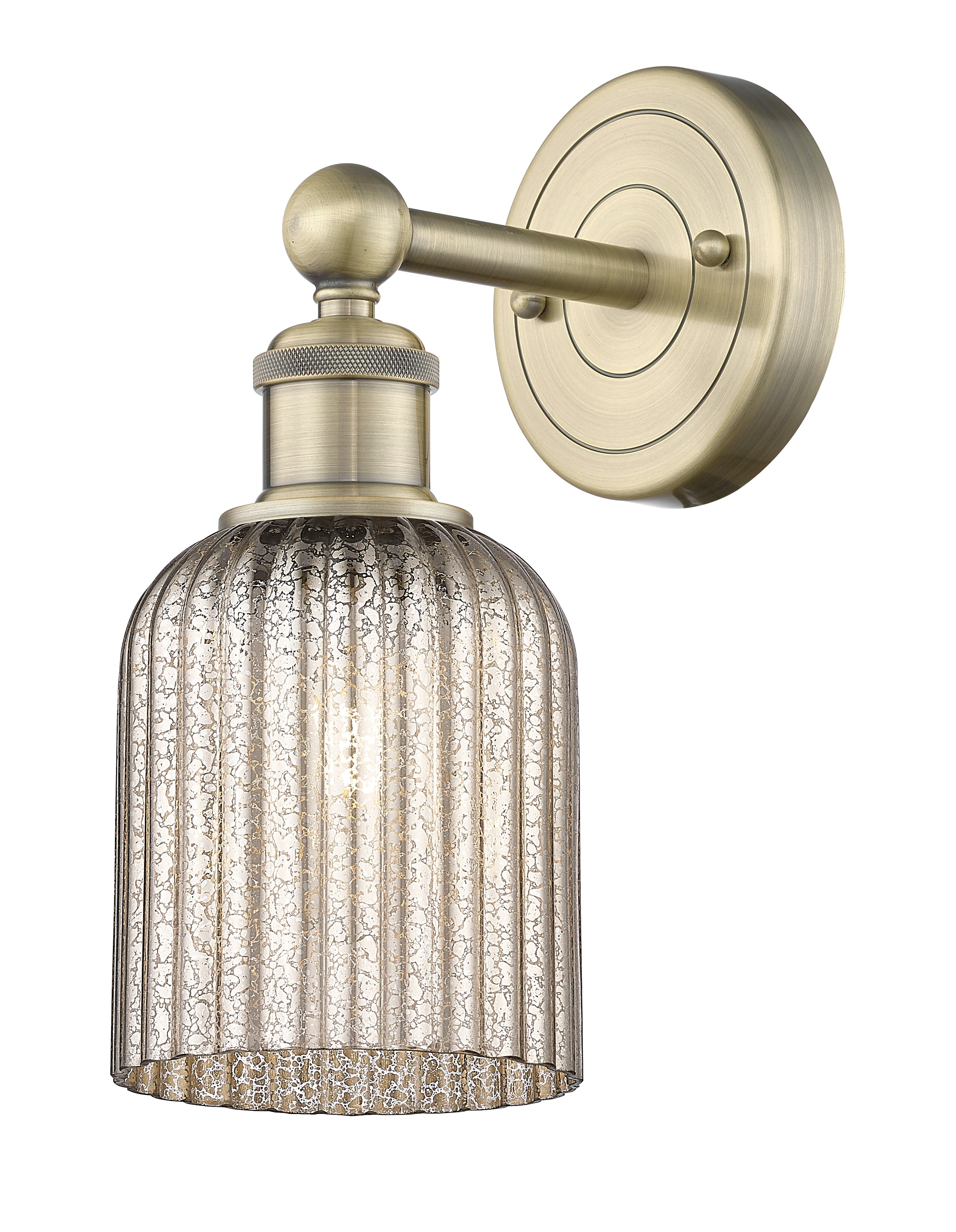 Edison Sconce Cast Brass Steel Glass