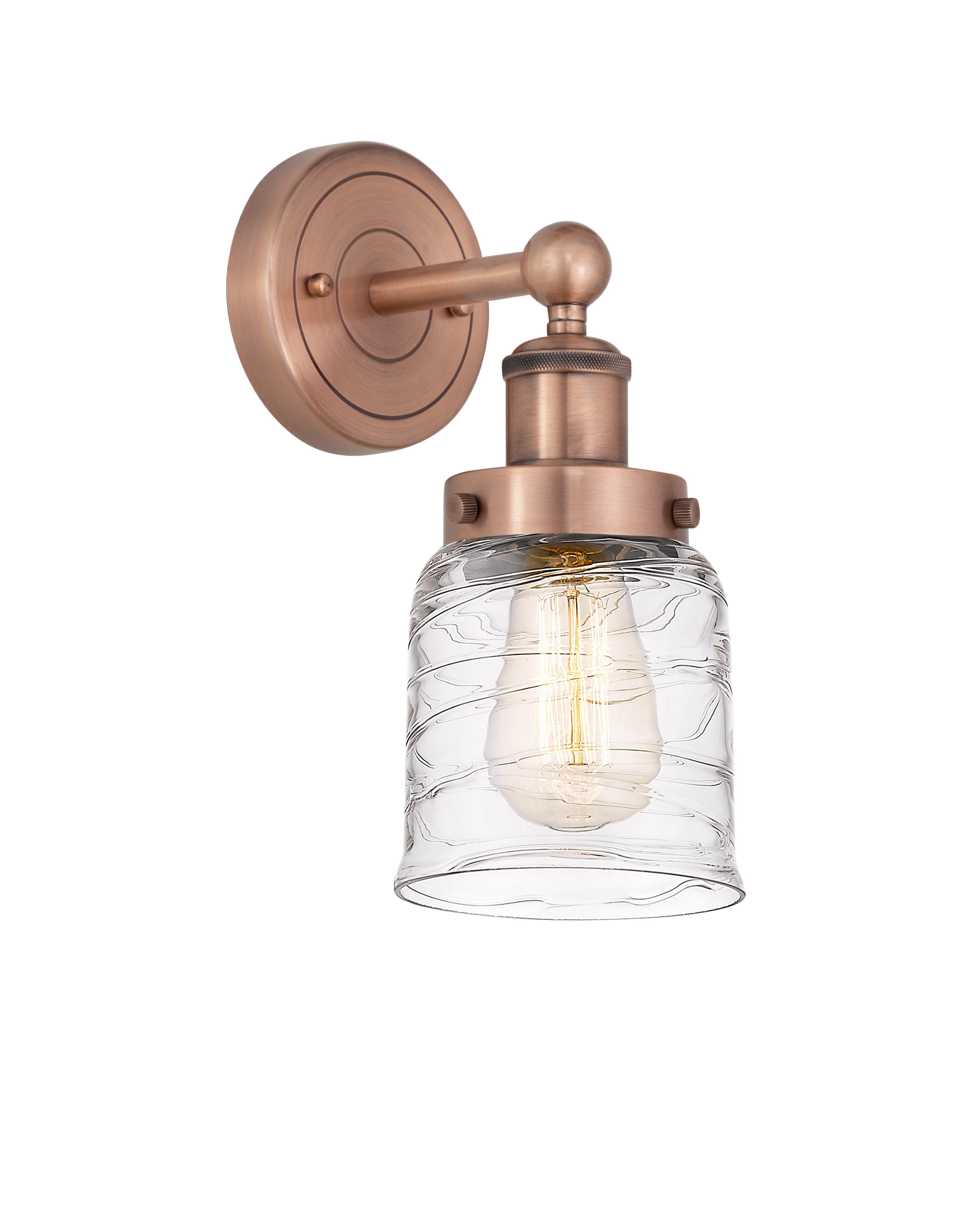 Edison Sconce Cast Brass Glass Shade