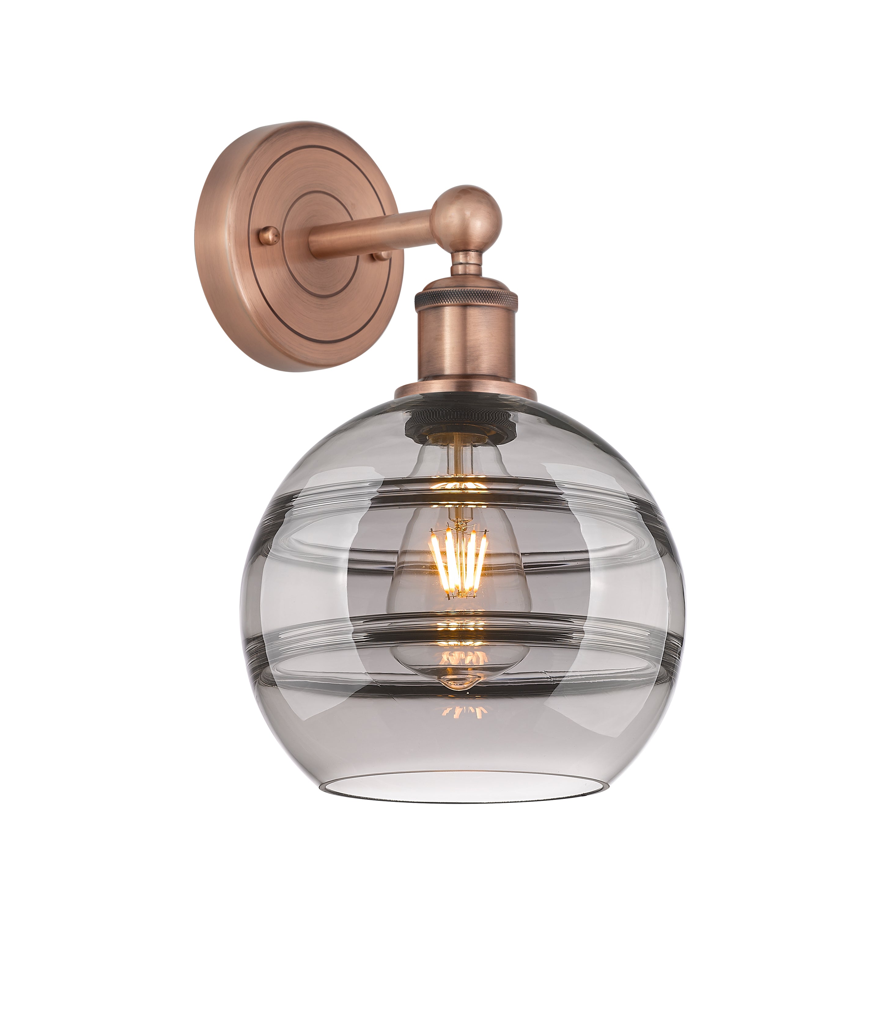 Edison Sconce Brass Glass Steel