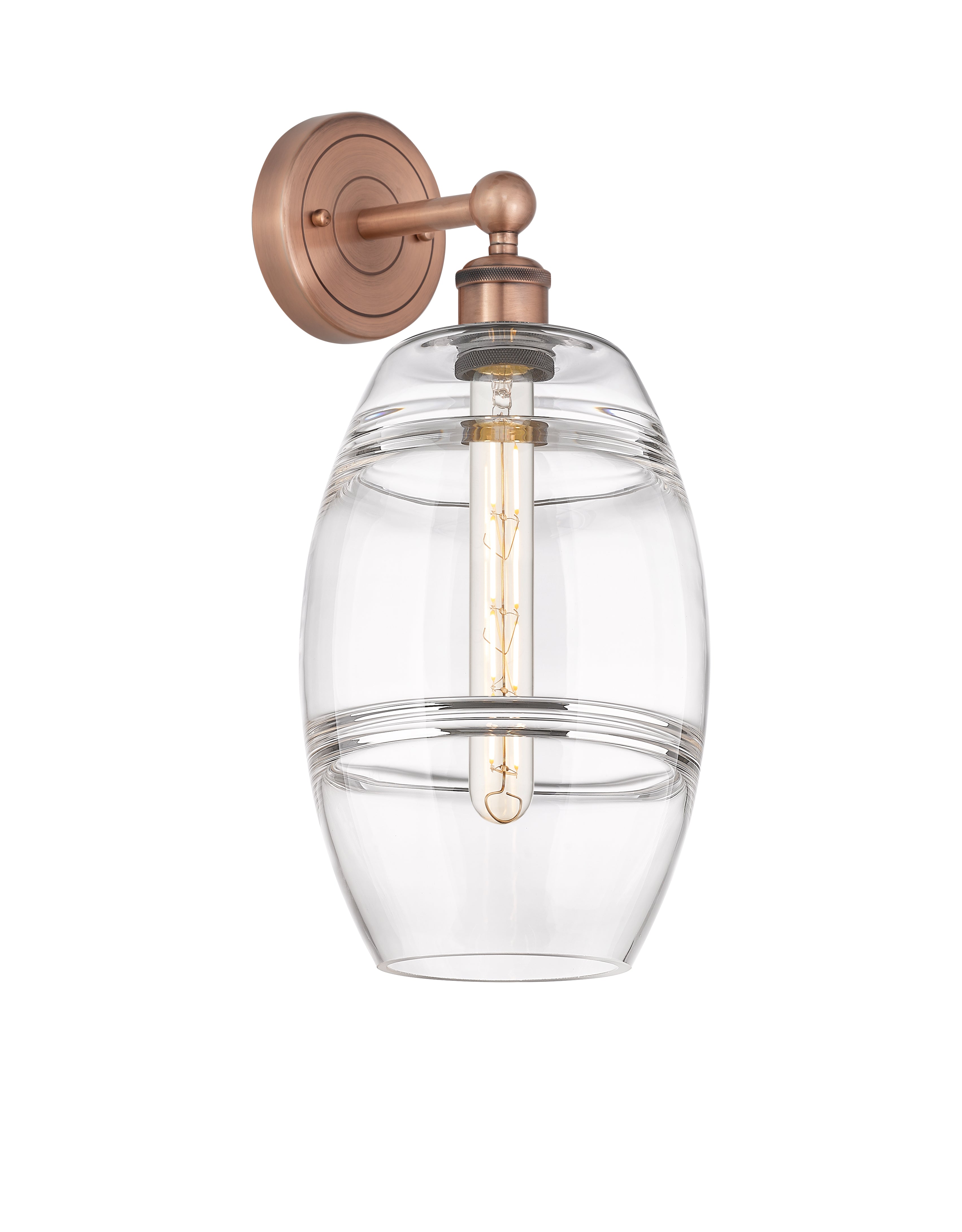 Edison Sconce Cast Brass Modern Glass