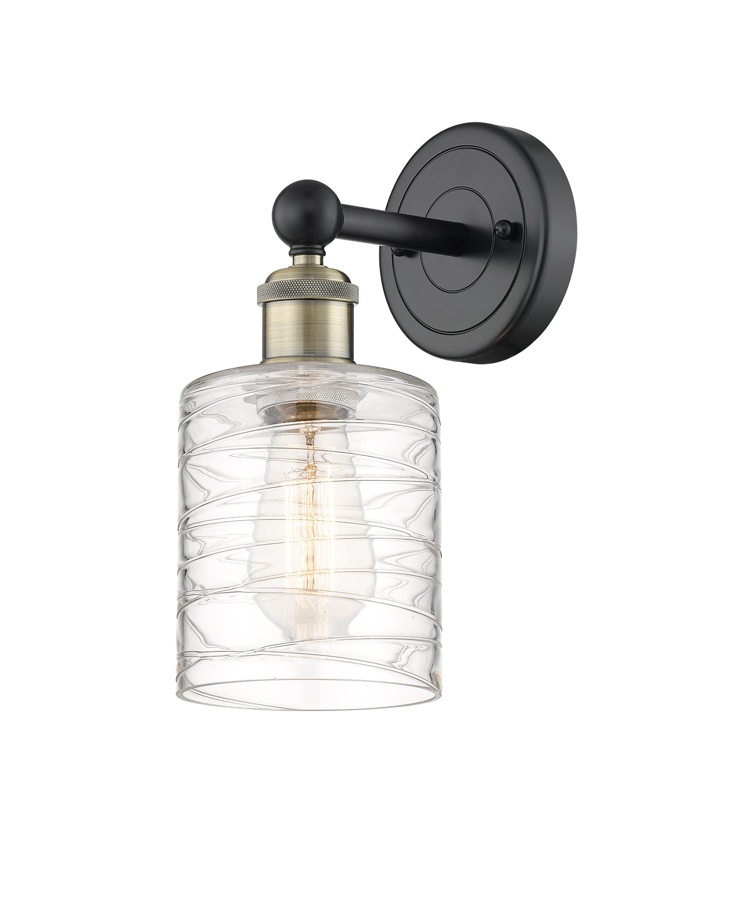 Edison Sconce Cast Brass Glass Steel