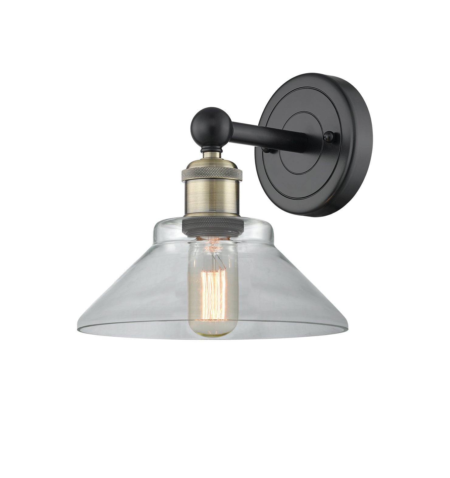 Edison Sconce Cast Brass Modern Steel
