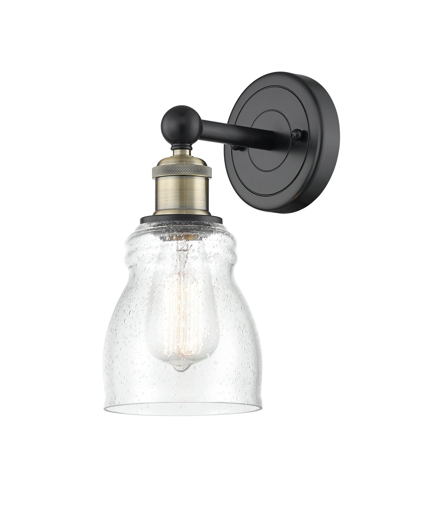 Edison Sconce Cast Brass Steel Glass