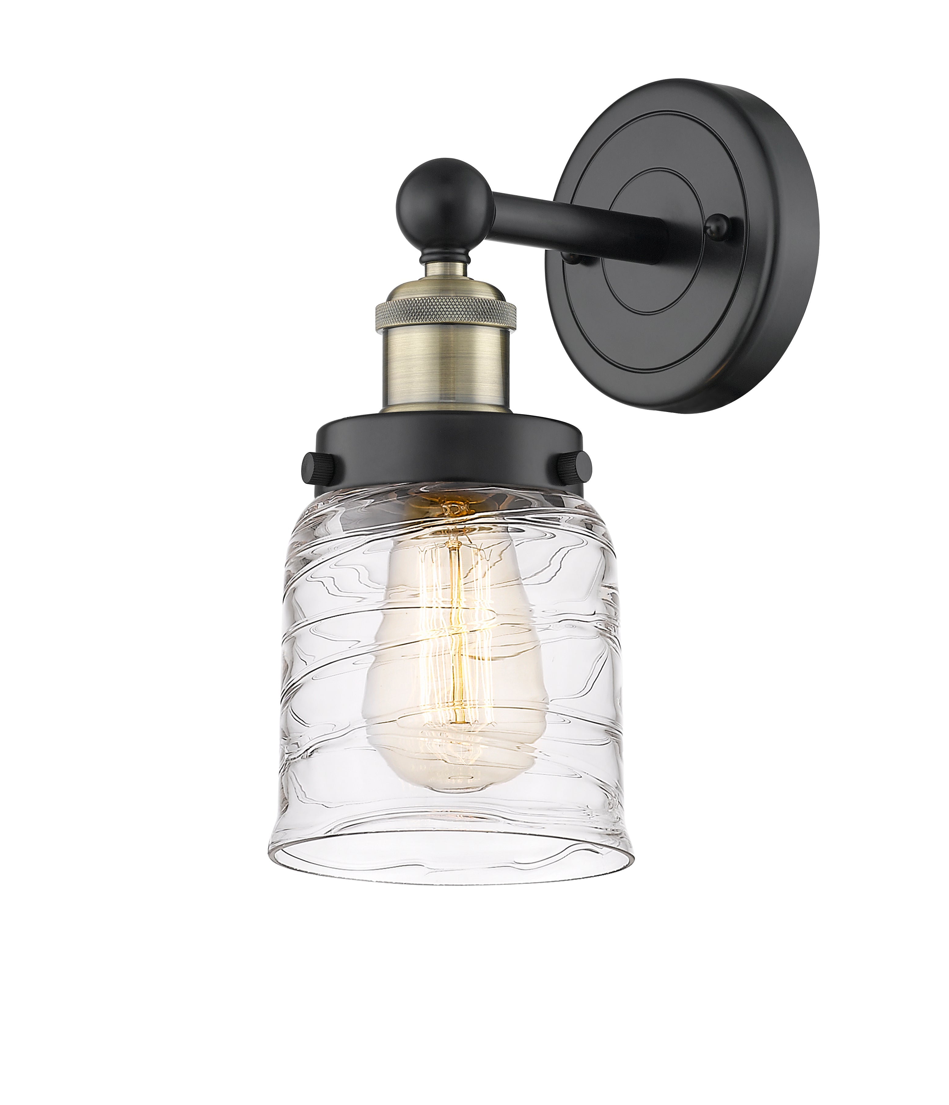 Edison Sconce Cast Brass Glass Shade