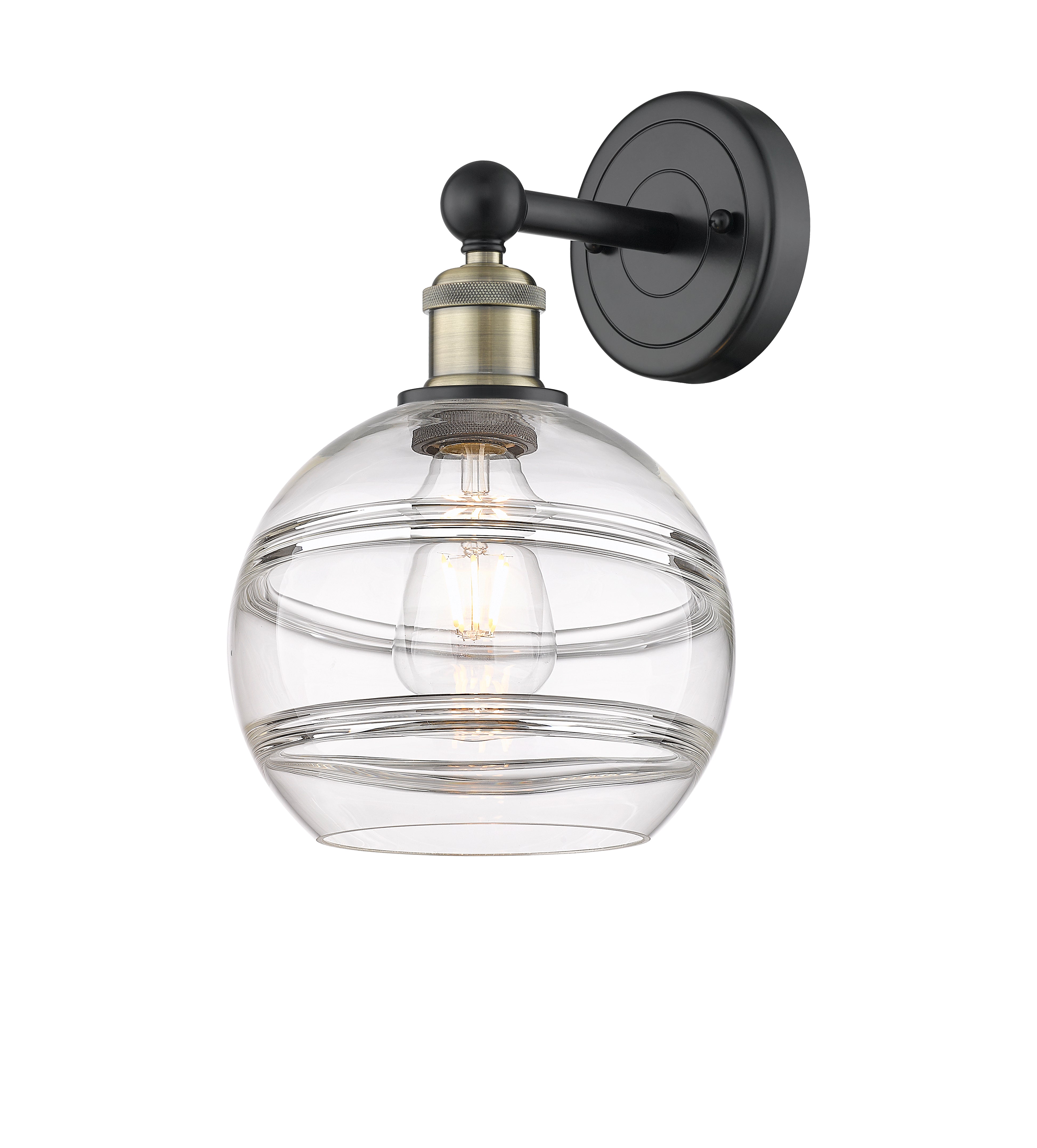 Edison Sconce Brass Glass Steel
