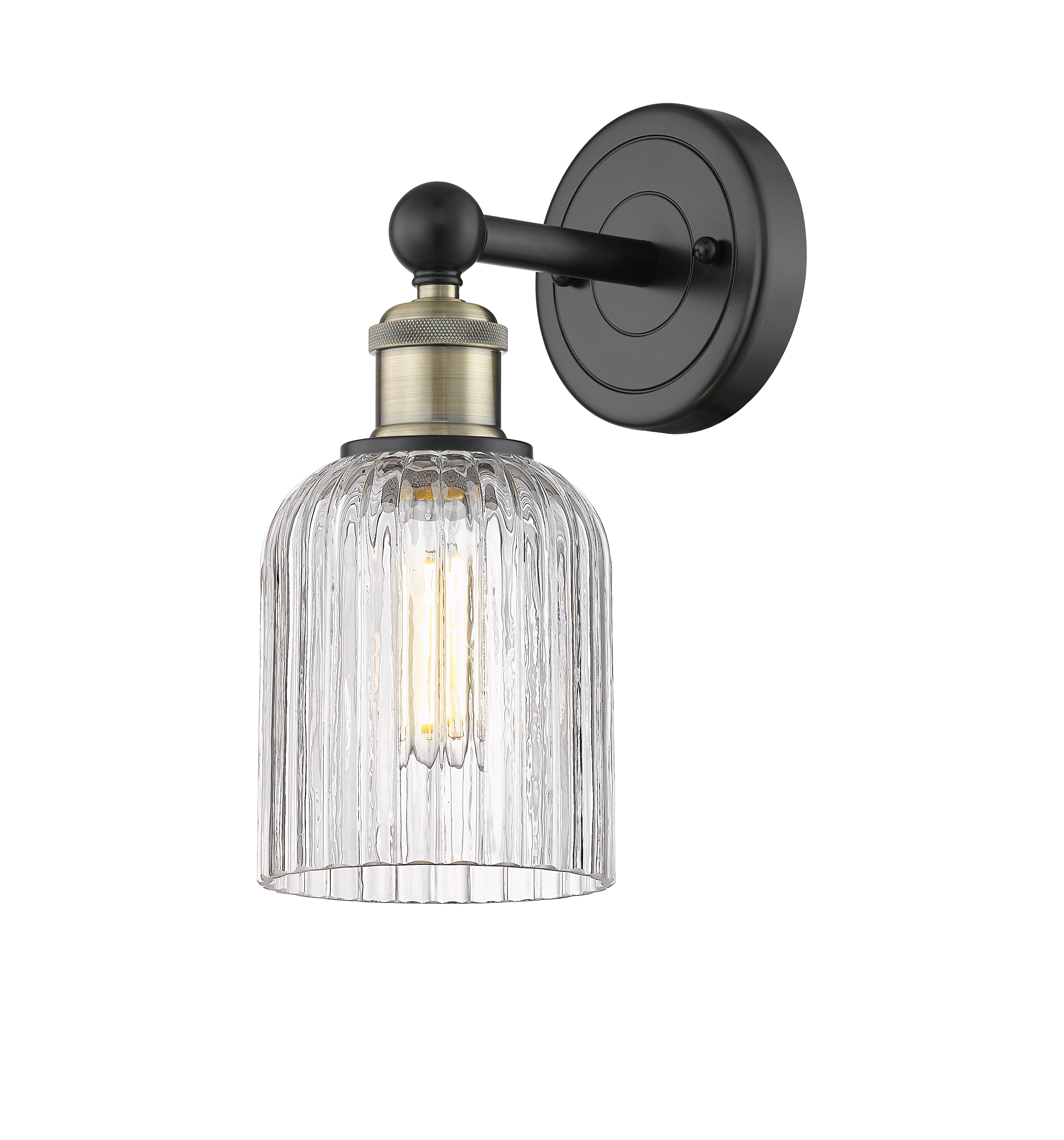 Edison Sconce Cast Brass Steel Glass