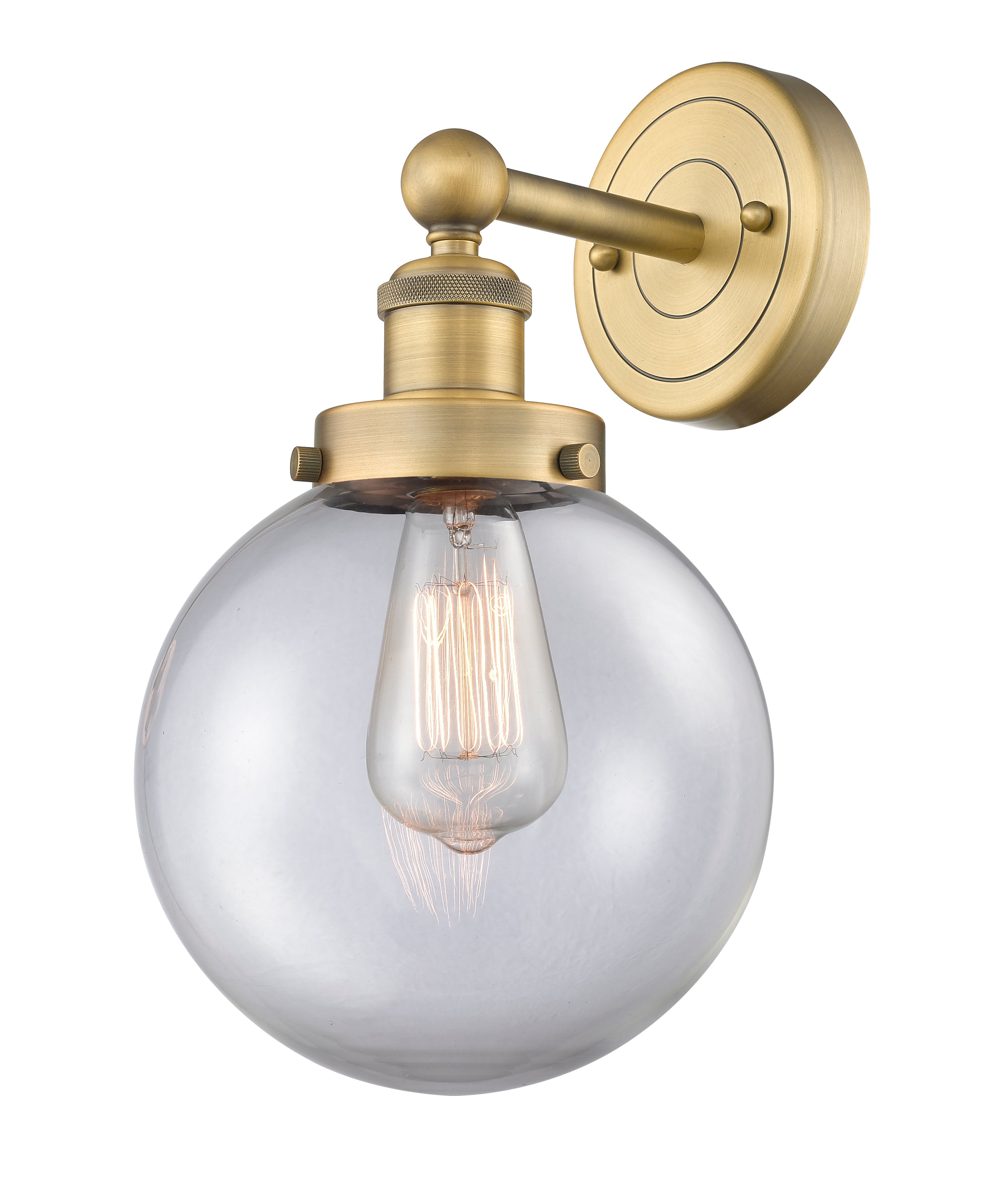Edison Sconce Cast Brass Steel Glass