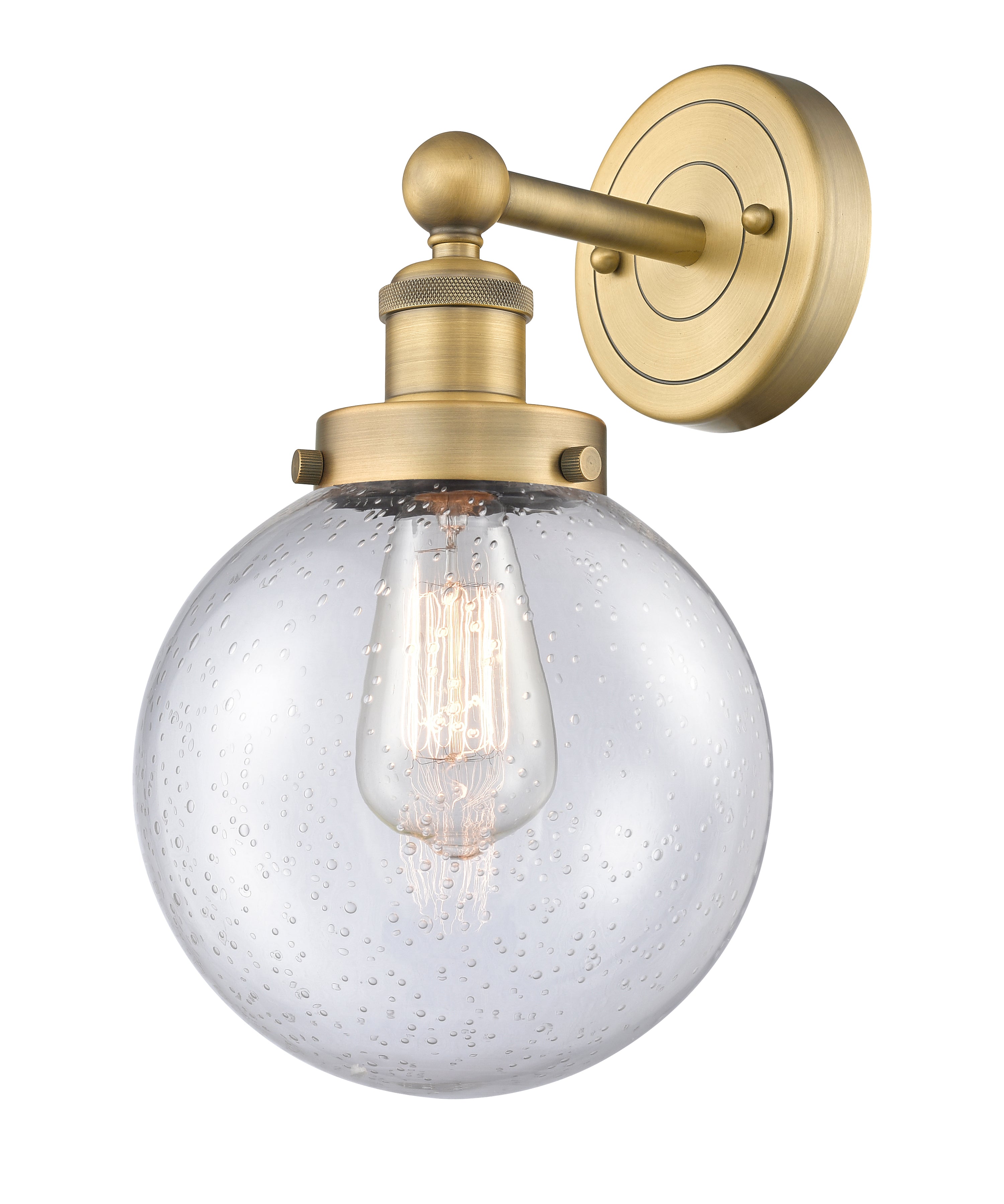 Edison Sconce Cast Brass Steel Glass