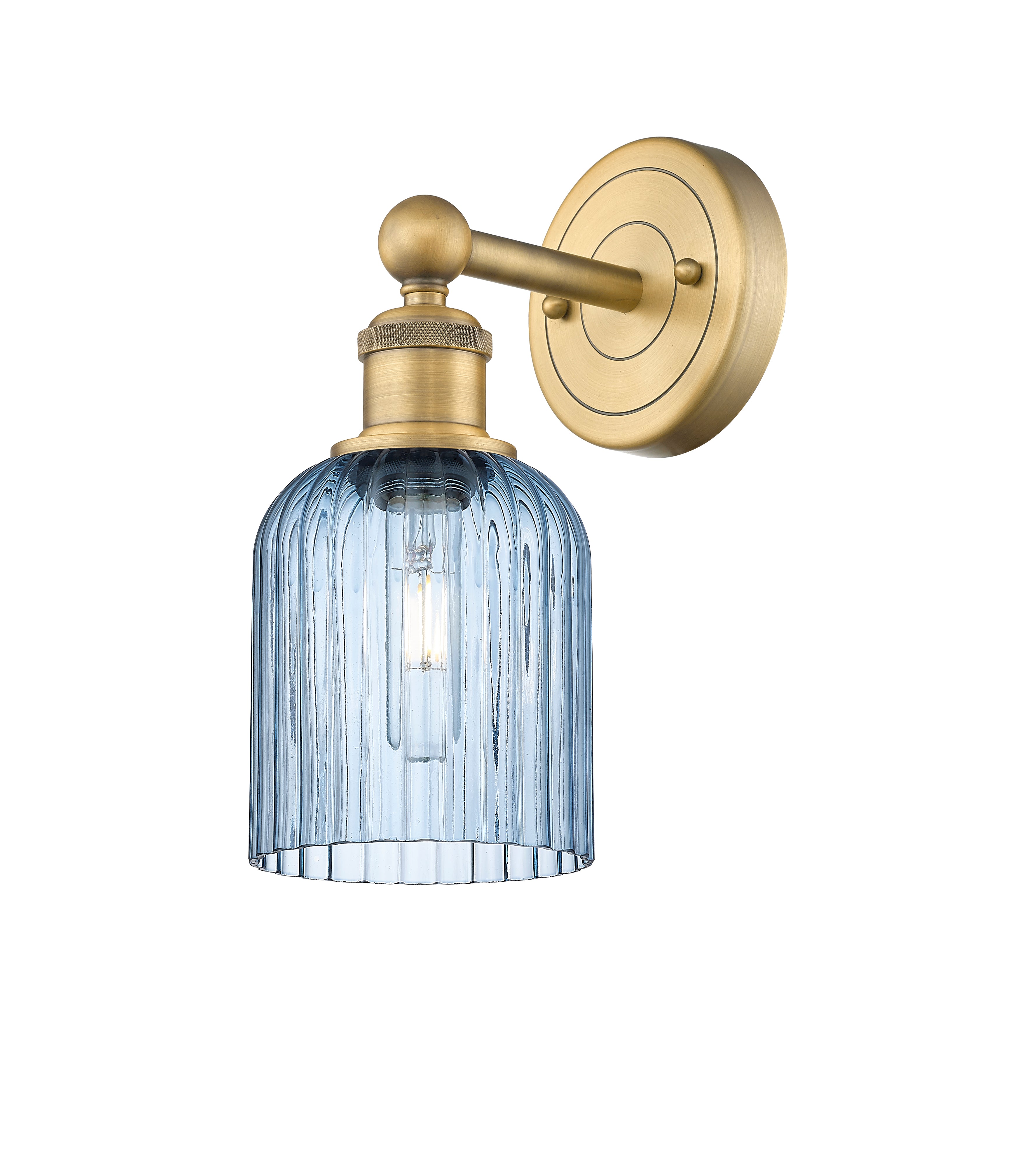 Edison Sconce Cast Brass Steel Glass
