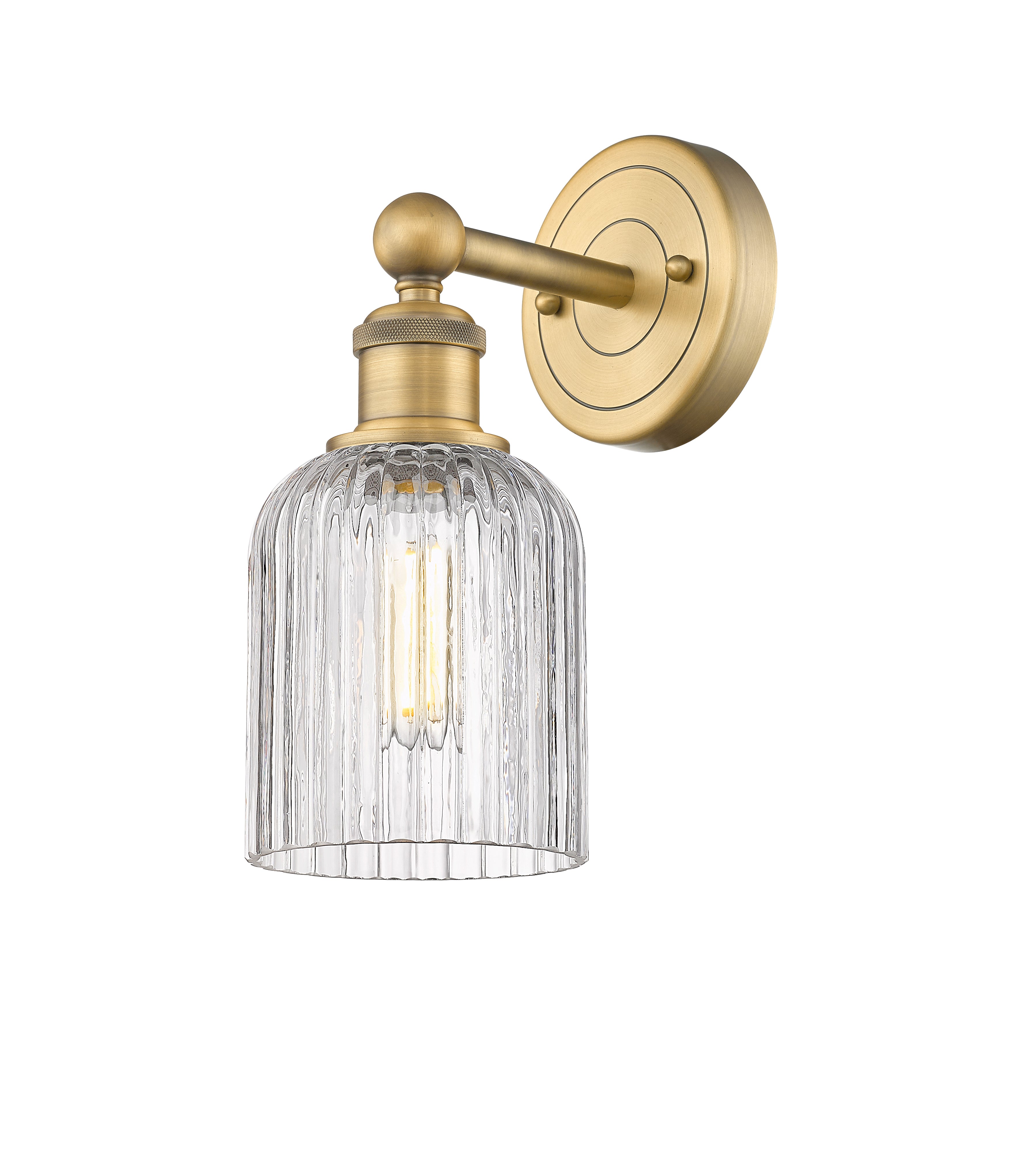 Edison Sconce Cast Brass Steel Glass