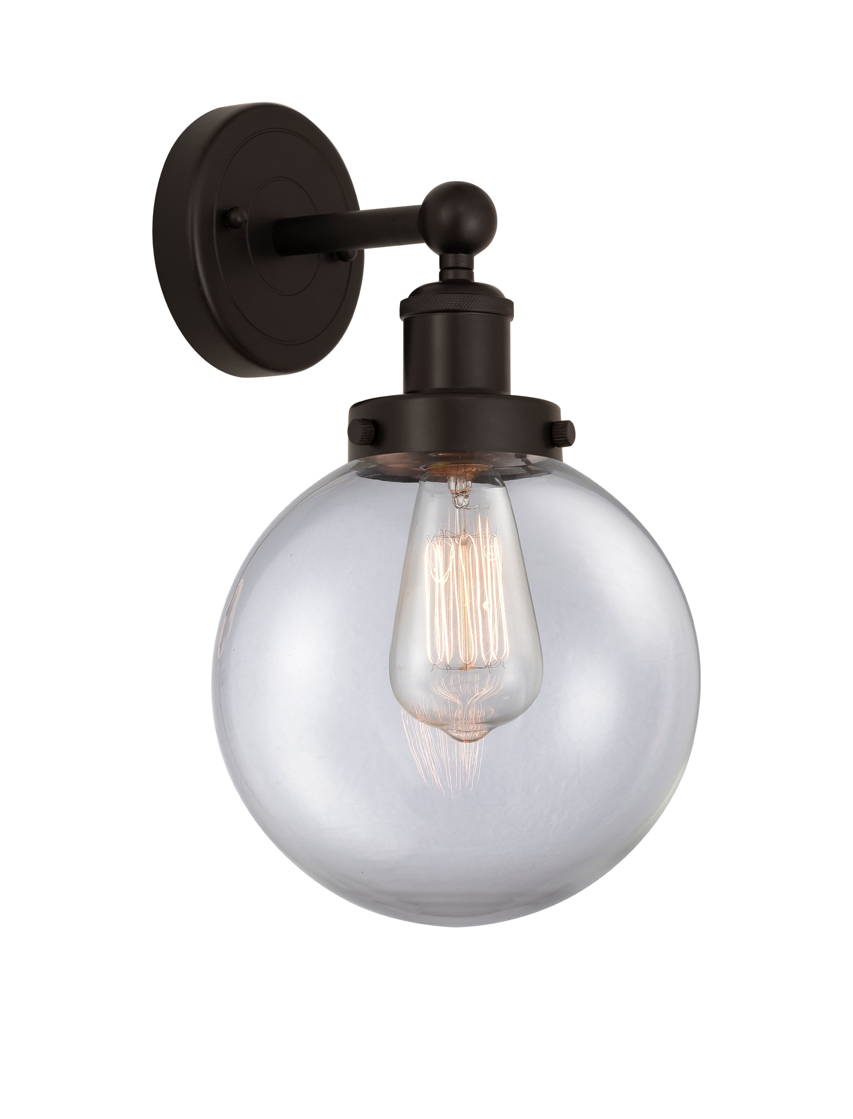 Edison Sconce Cast Brass Steel Glass