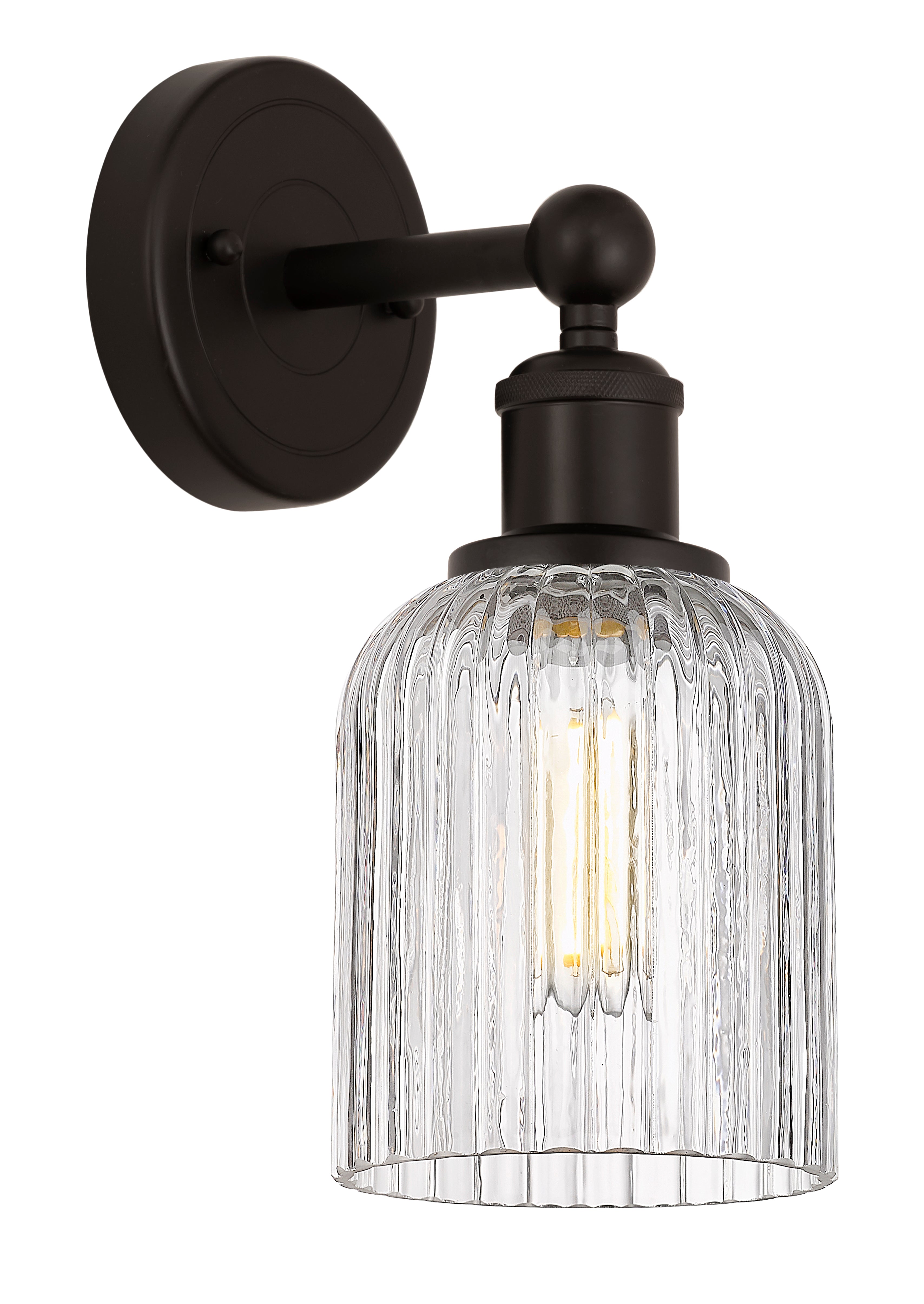Edison Sconce Cast Brass Steel Glass