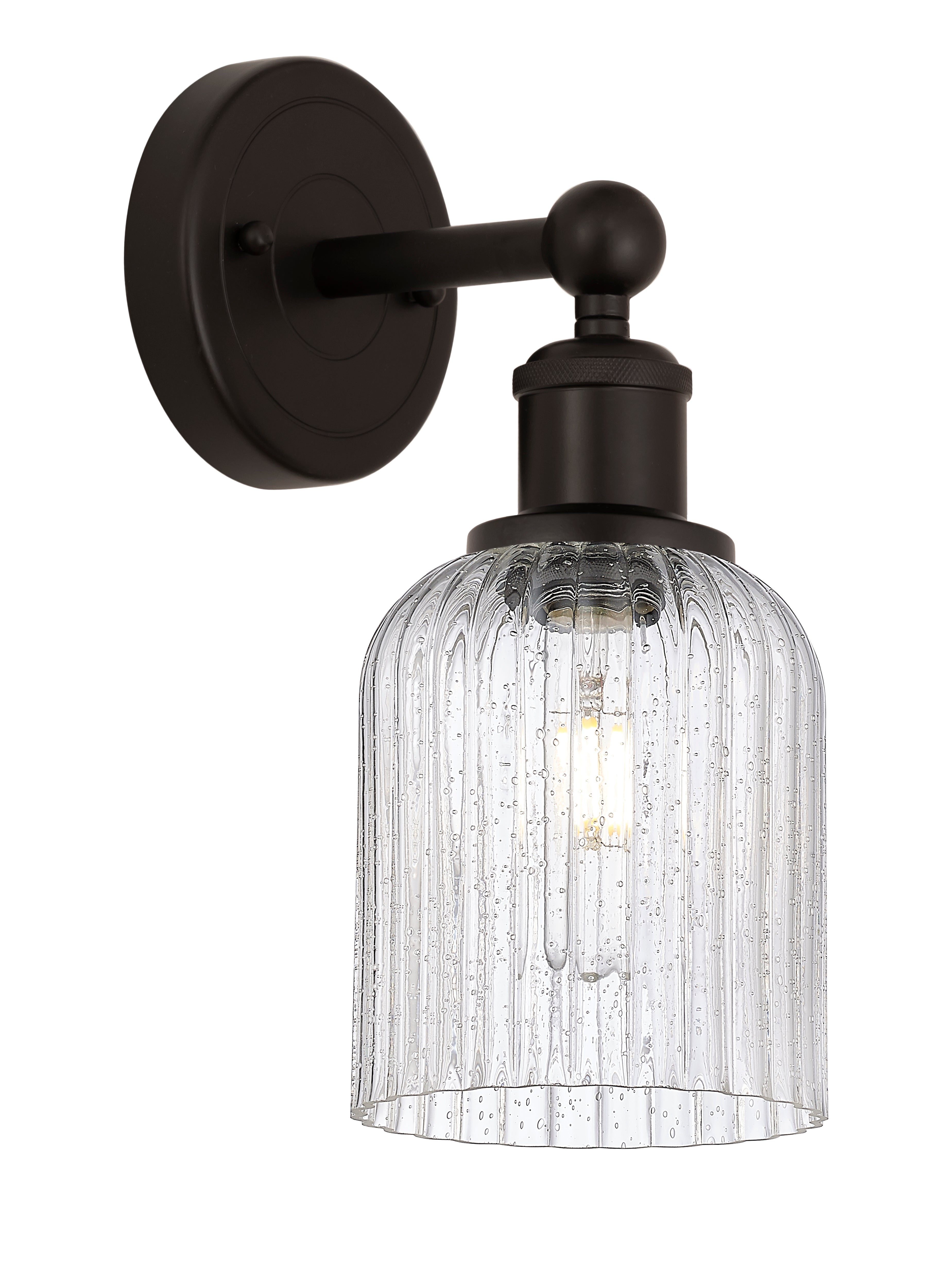 Edison Sconce Cast Brass Steel Glass