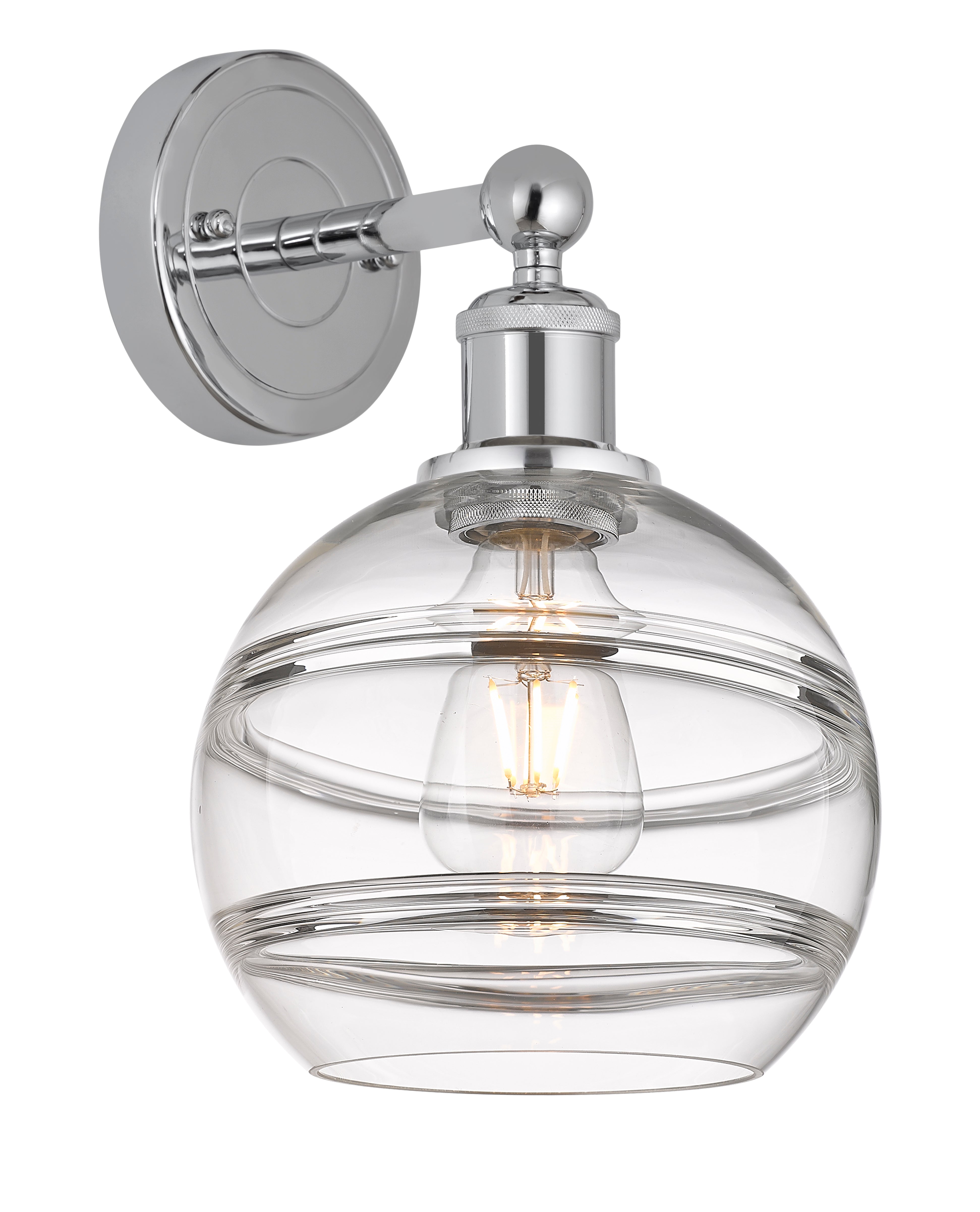 Edison Sconce Brass Glass Steel