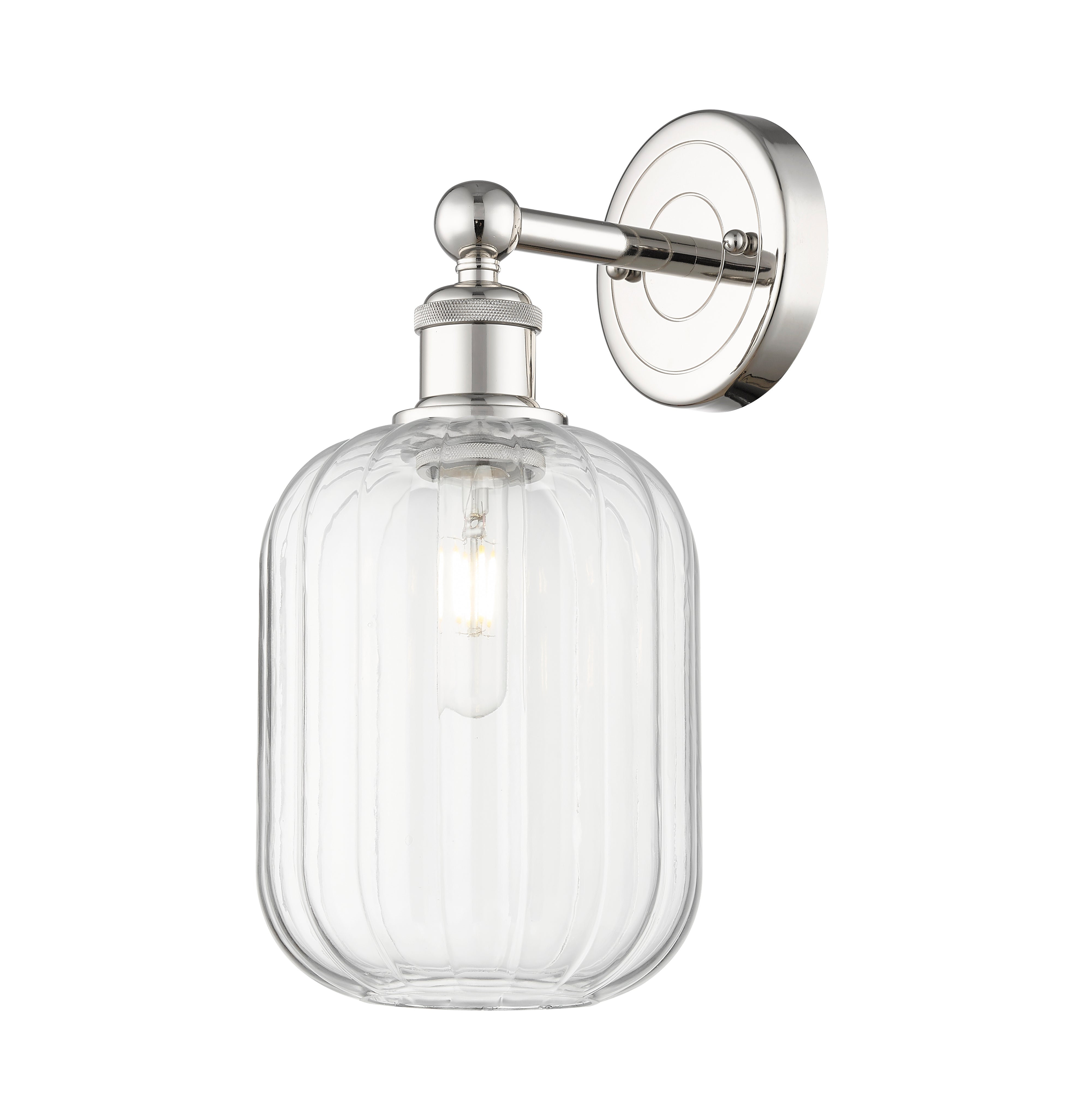 Edison Sconce Cast Brass Steel Glass
