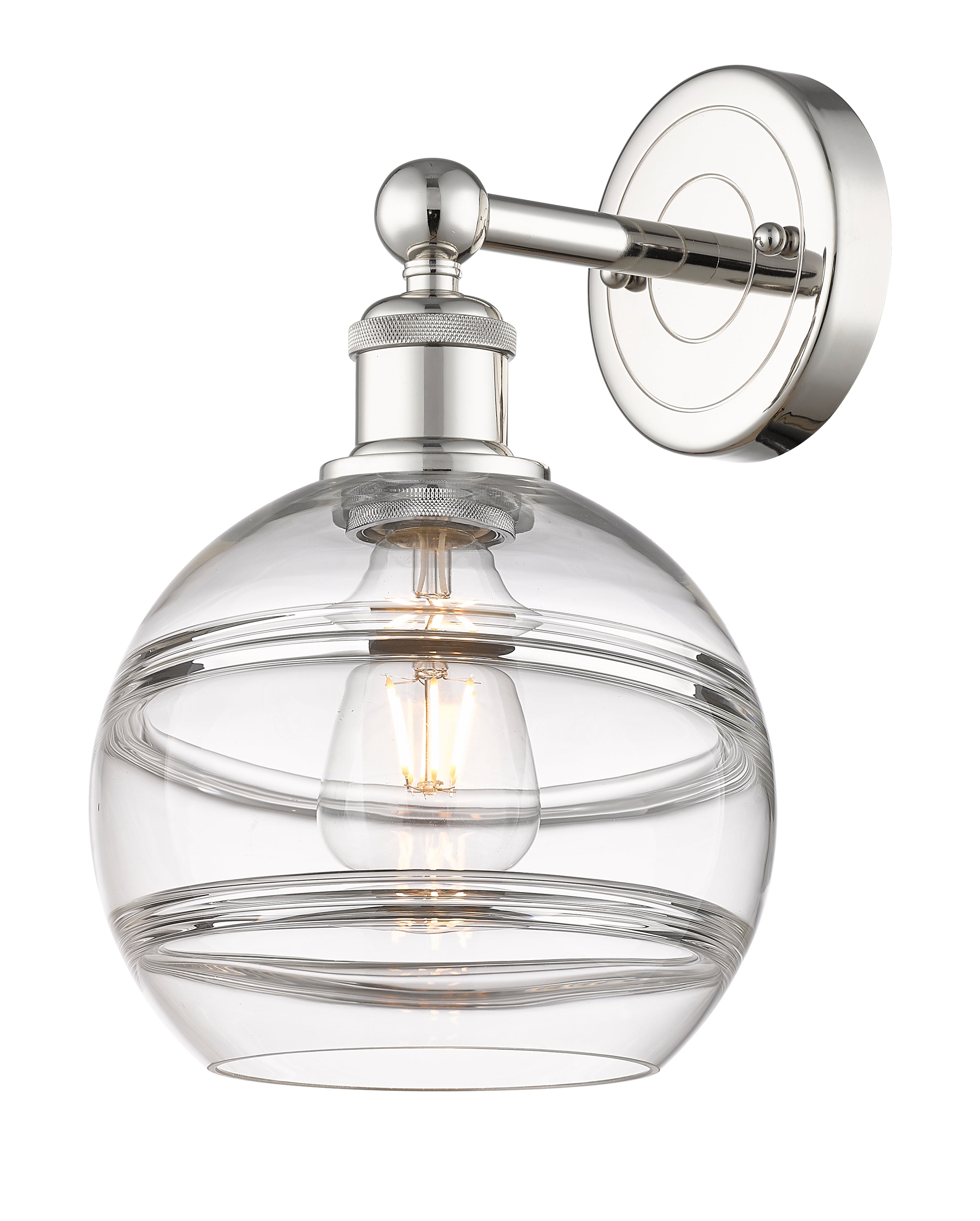 Edison Sconce Brass Glass Steel